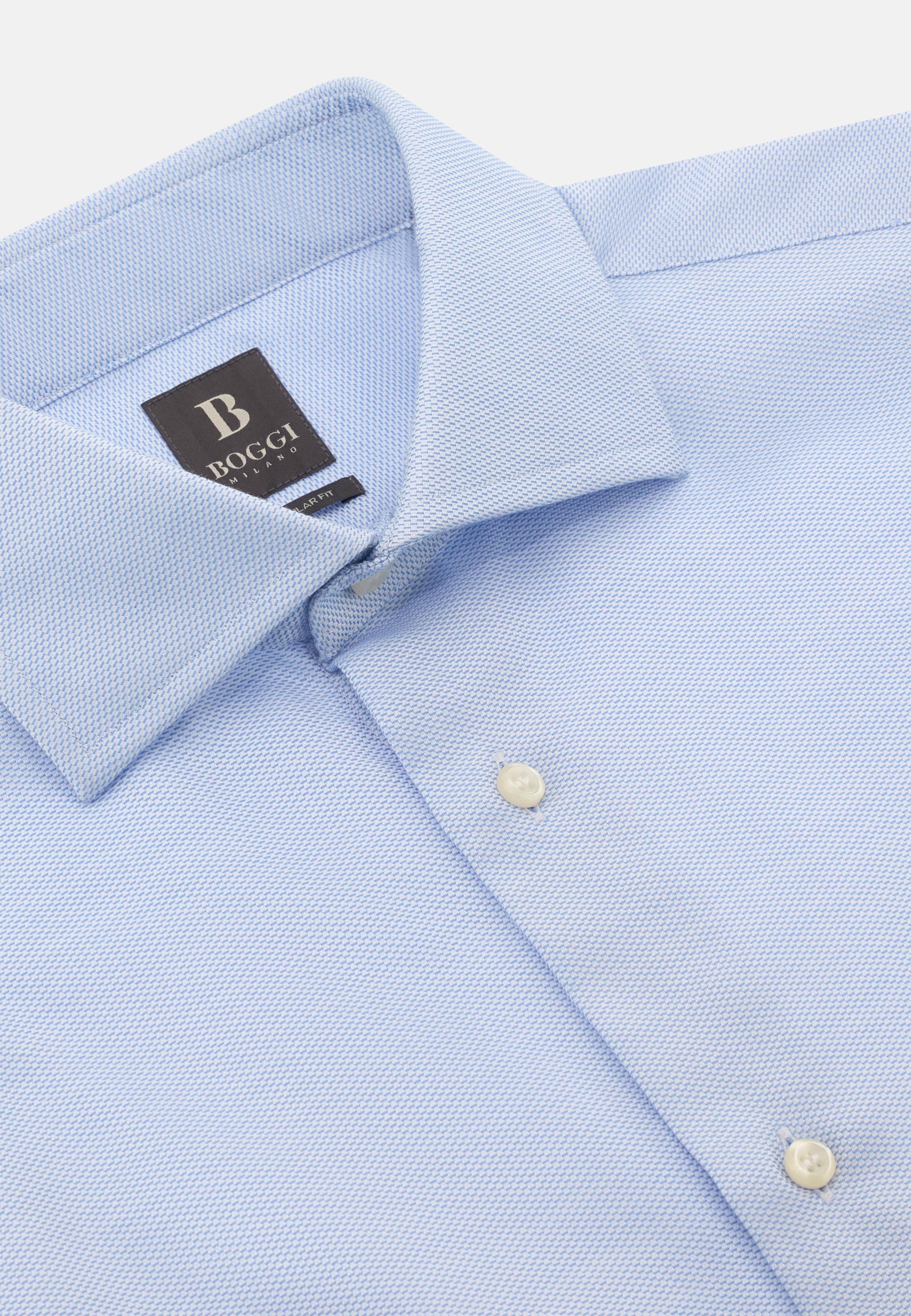 Regular Fit Striped Cotton Shirt Blue, Light Blue, medium