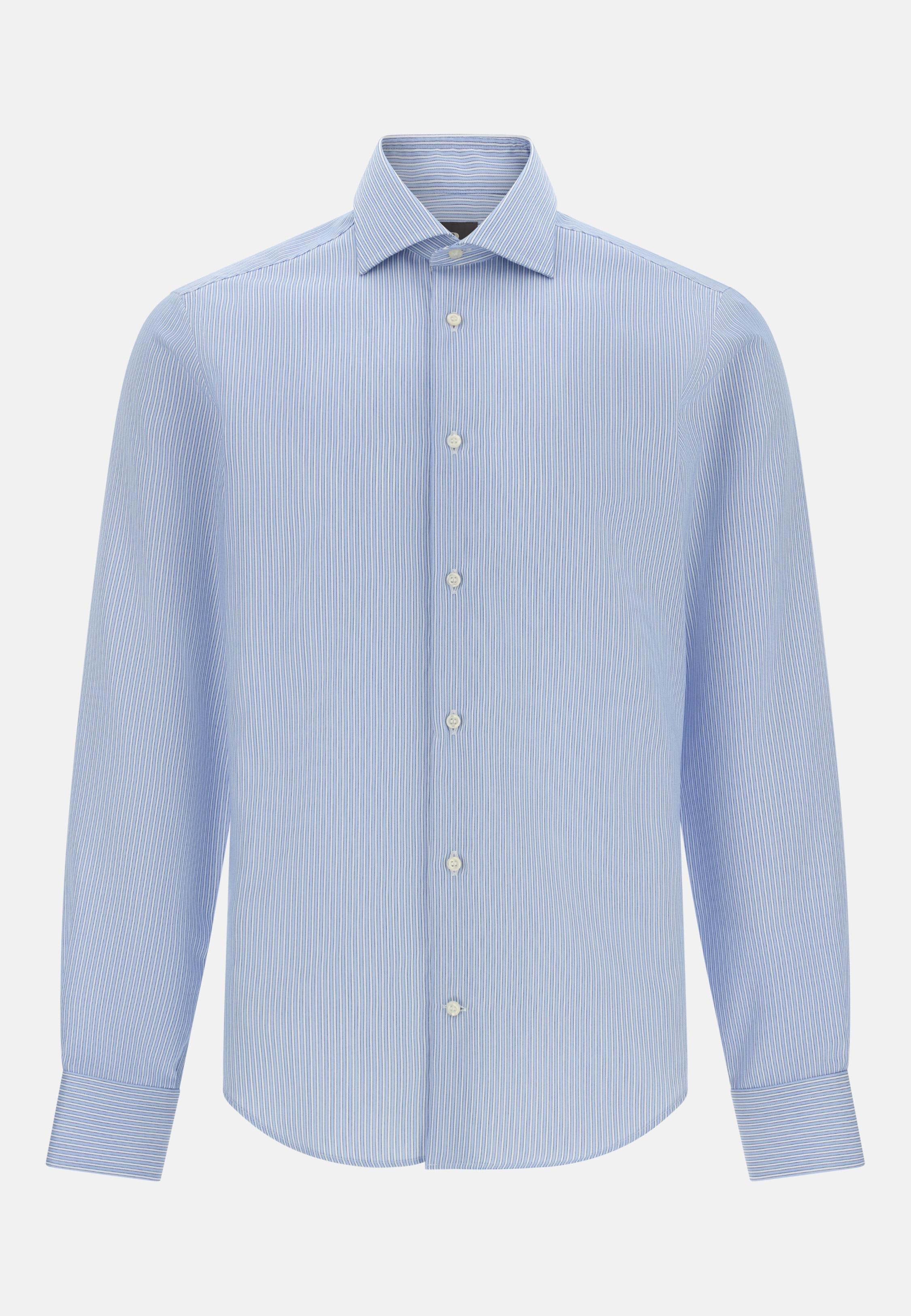 Slim Fit Cotton Twill Shirt Blue, , large image number 4