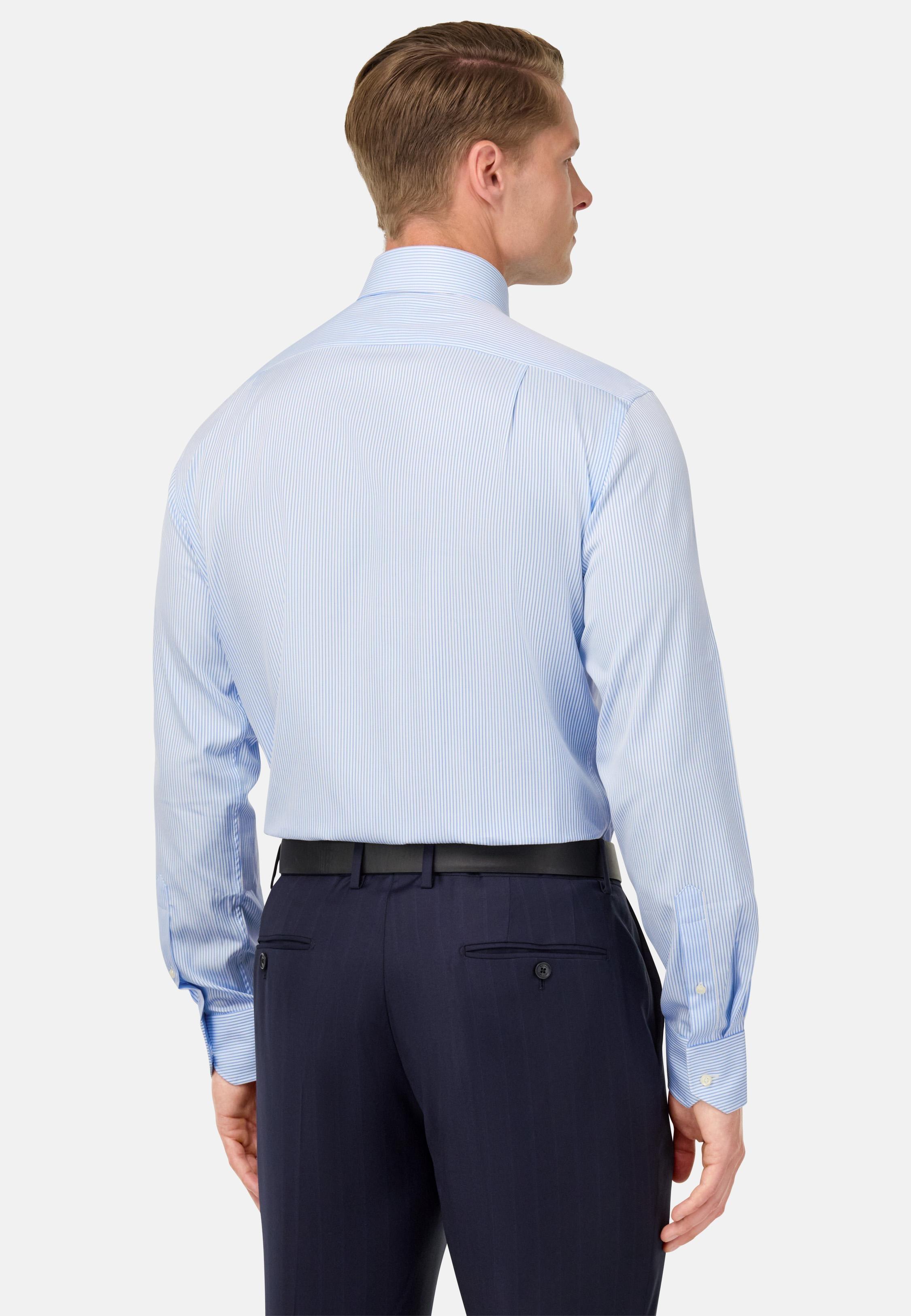 Regular Fit Striped Cotton Shirt Blue, Light Blue, medium