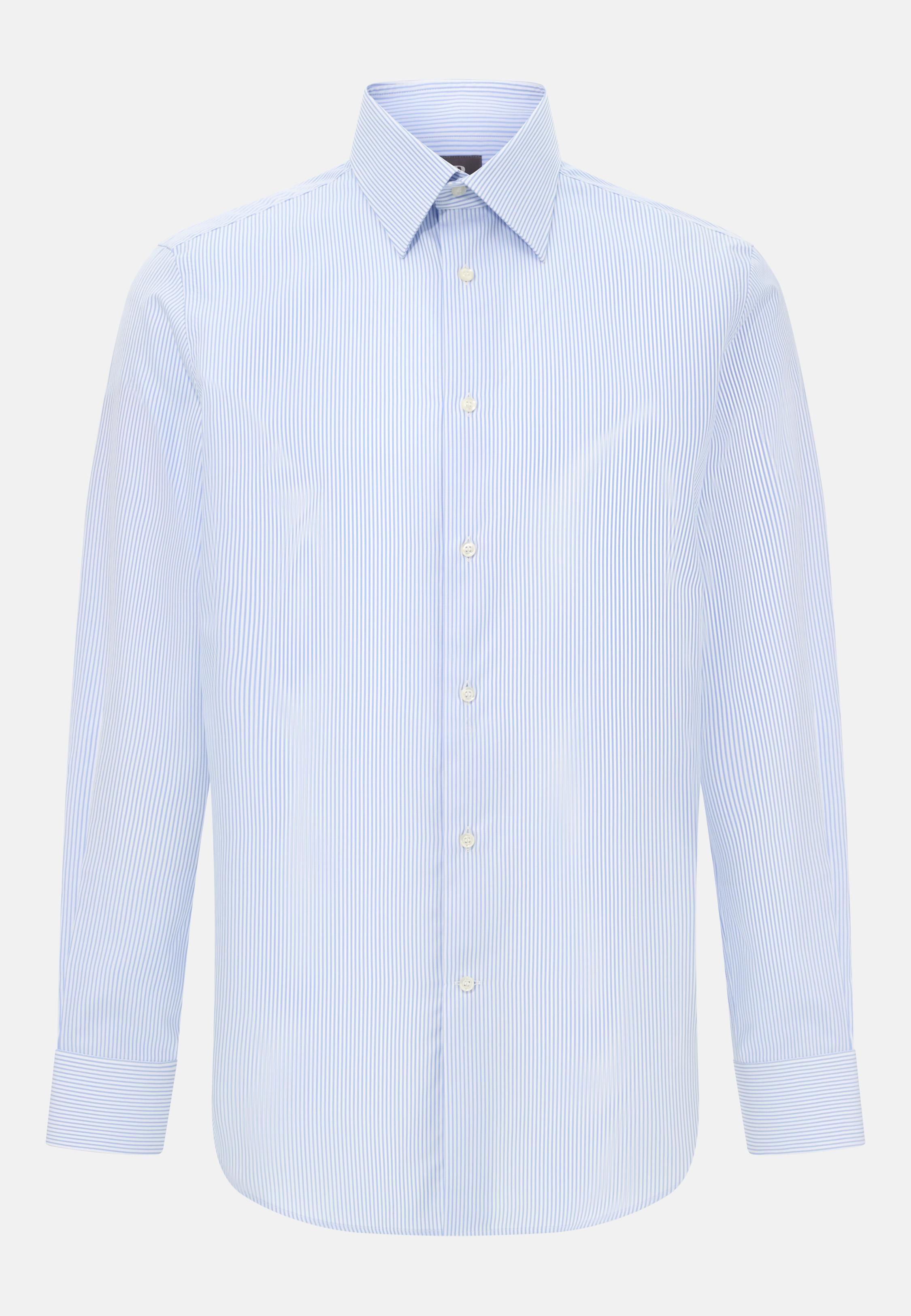 Regular Fit Striped Cotton Shirt Blue, Light Blue, medium