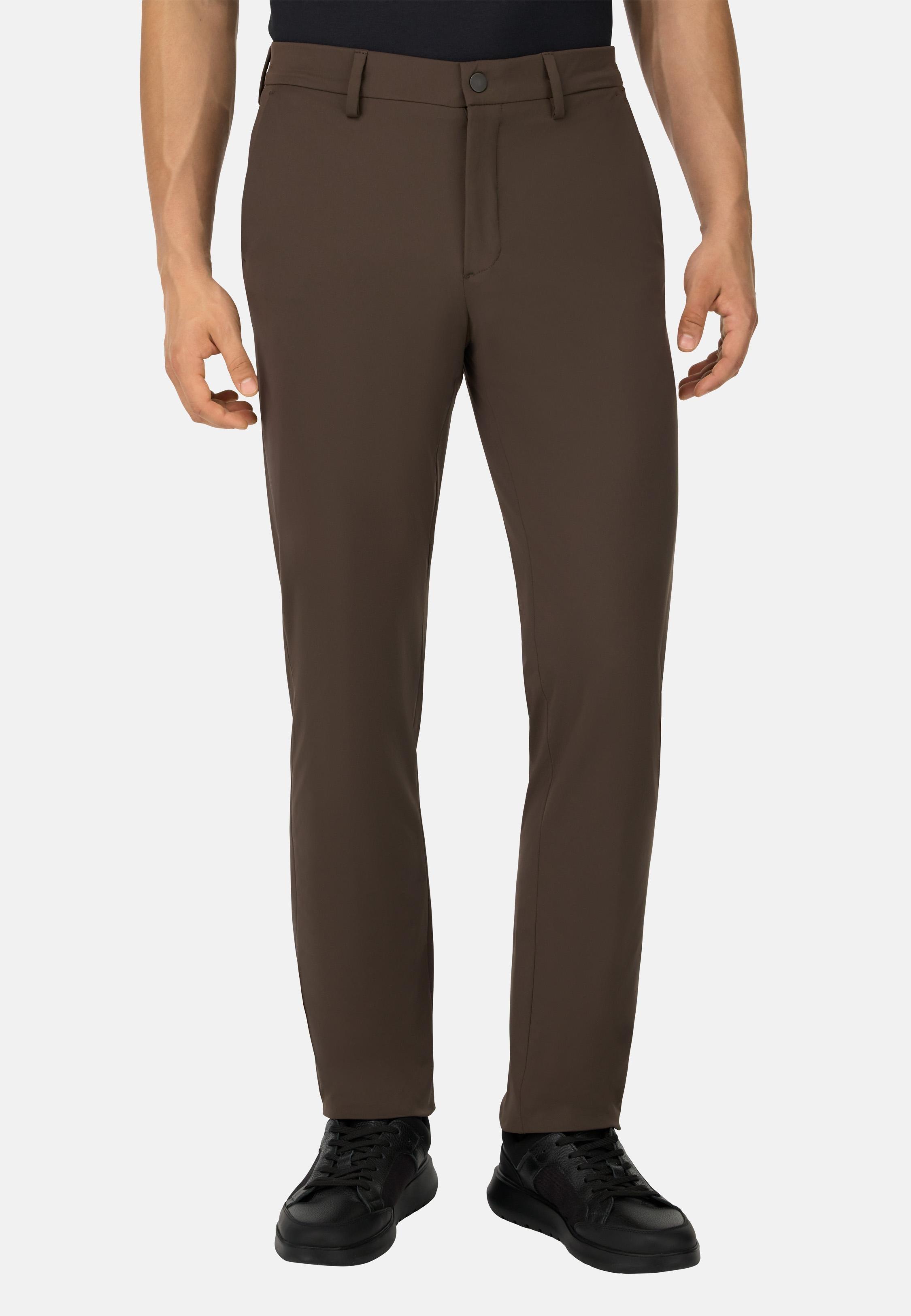 B-Tech Stretch Nylon Trousers Brown, , medium