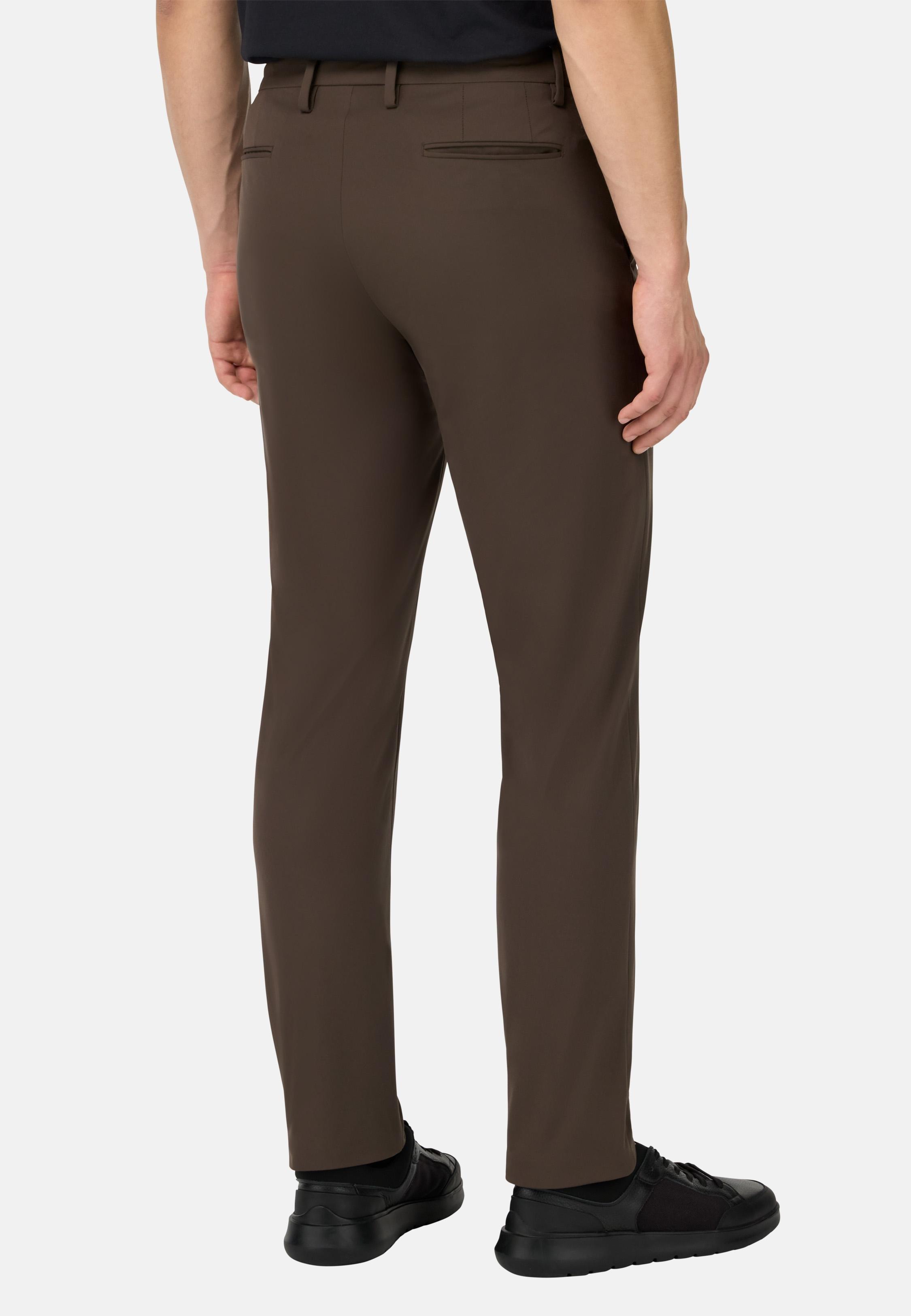 B-Tech Stretch Nylon Trousers Brown, Brown, large image number 2