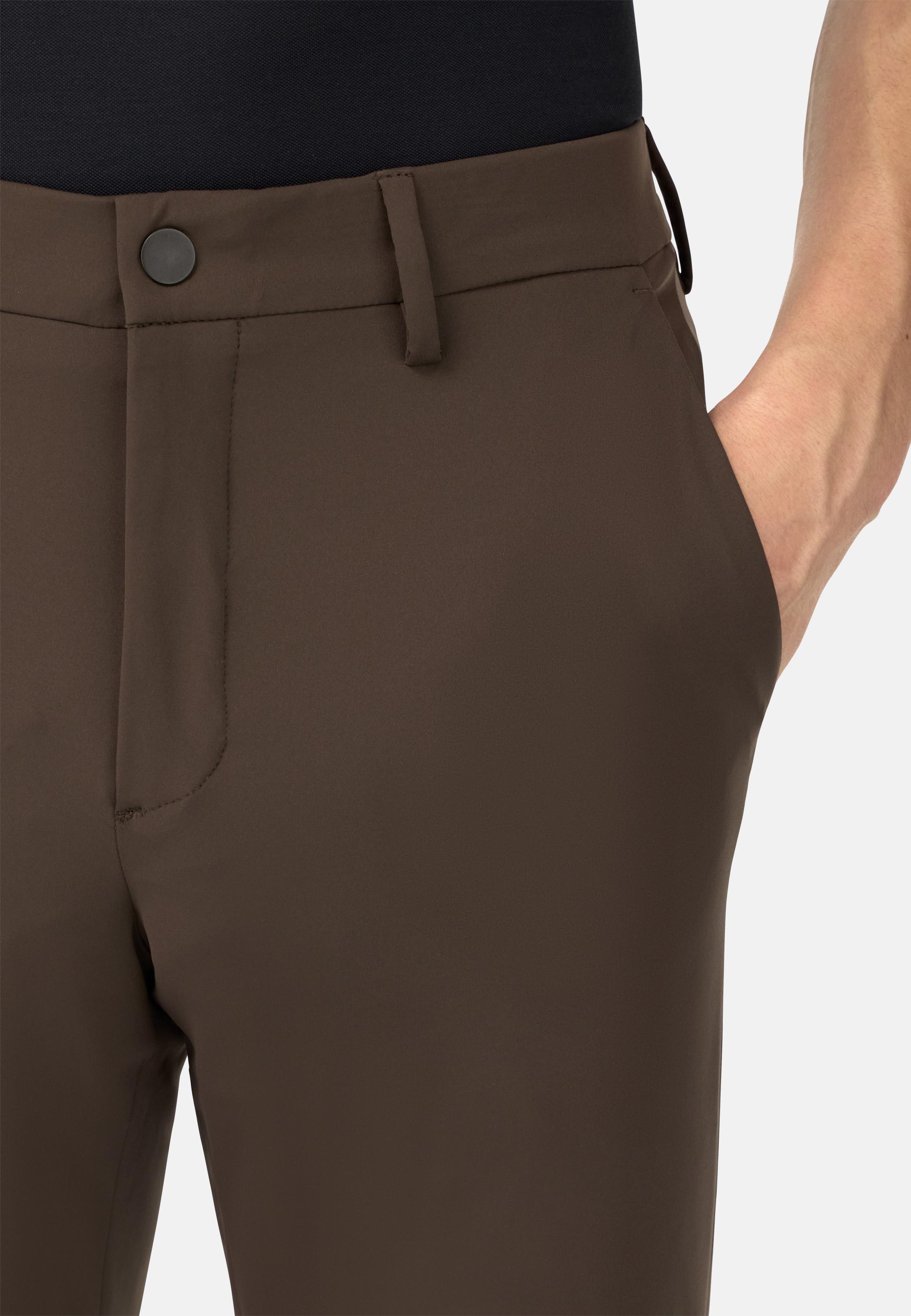 B-Tech Stretch Nylon Trousers Brown, , large image number 3