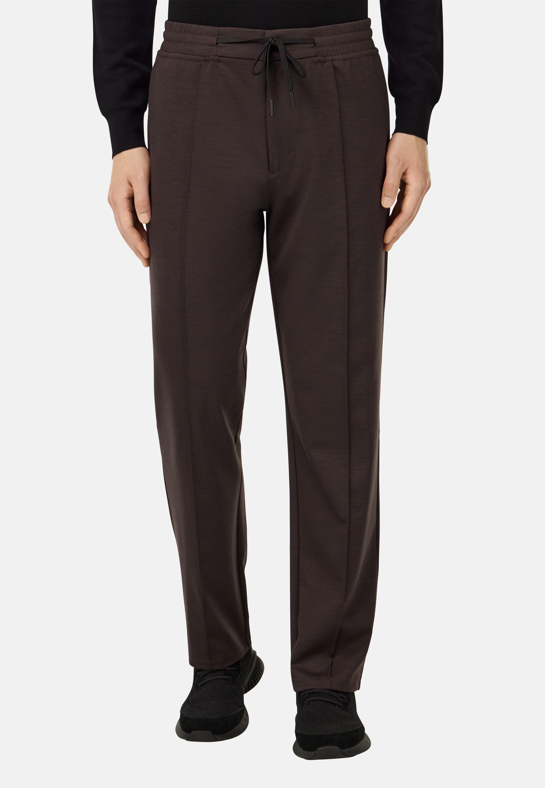 Wool Blend Trousers Brown, Brown, medium