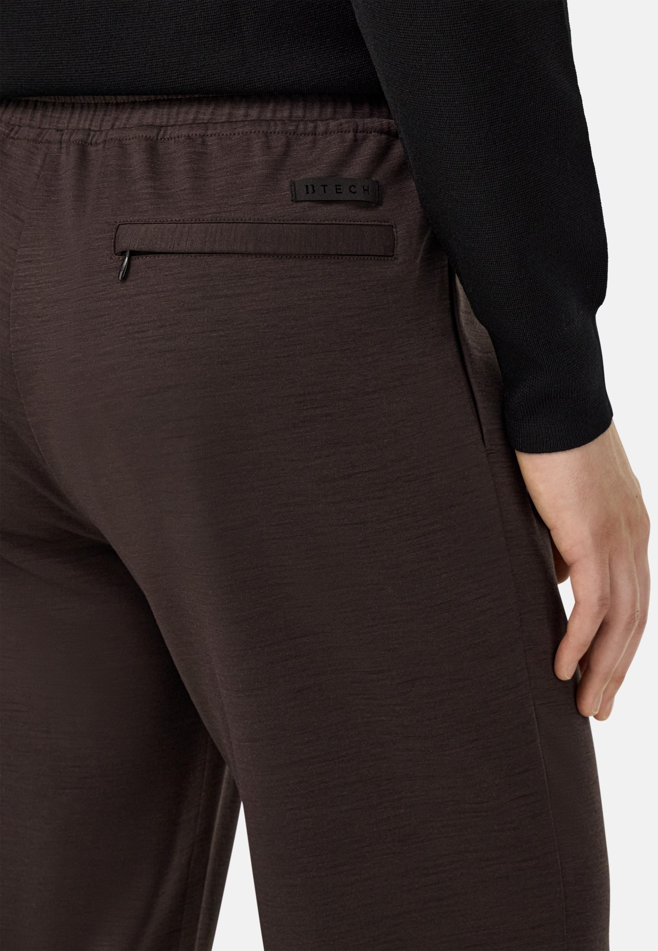 Wool Blend Trousers Brown, Brown, large image number 3