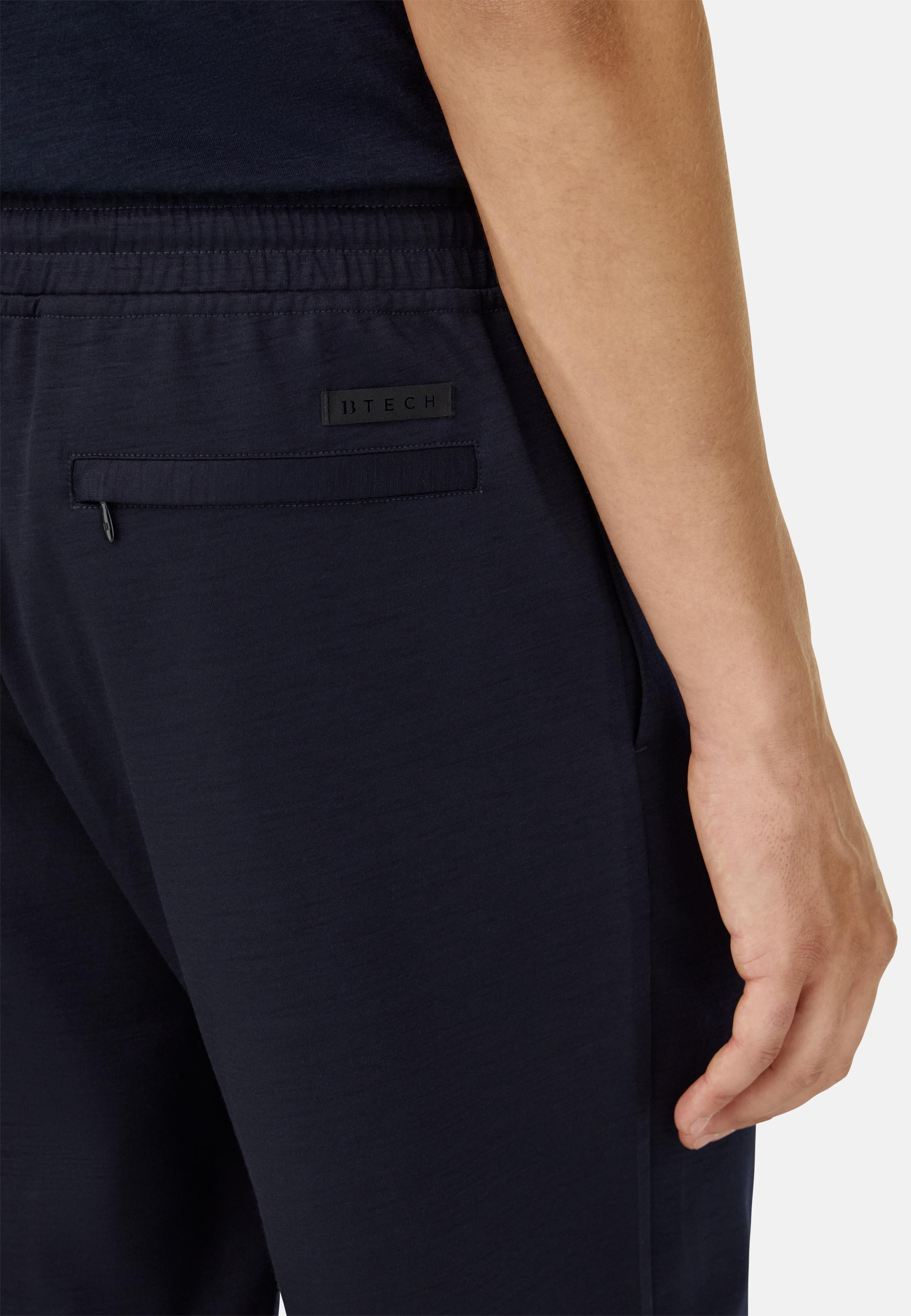 Wool Blend Trousers Navy, Navy blue, large image number 3