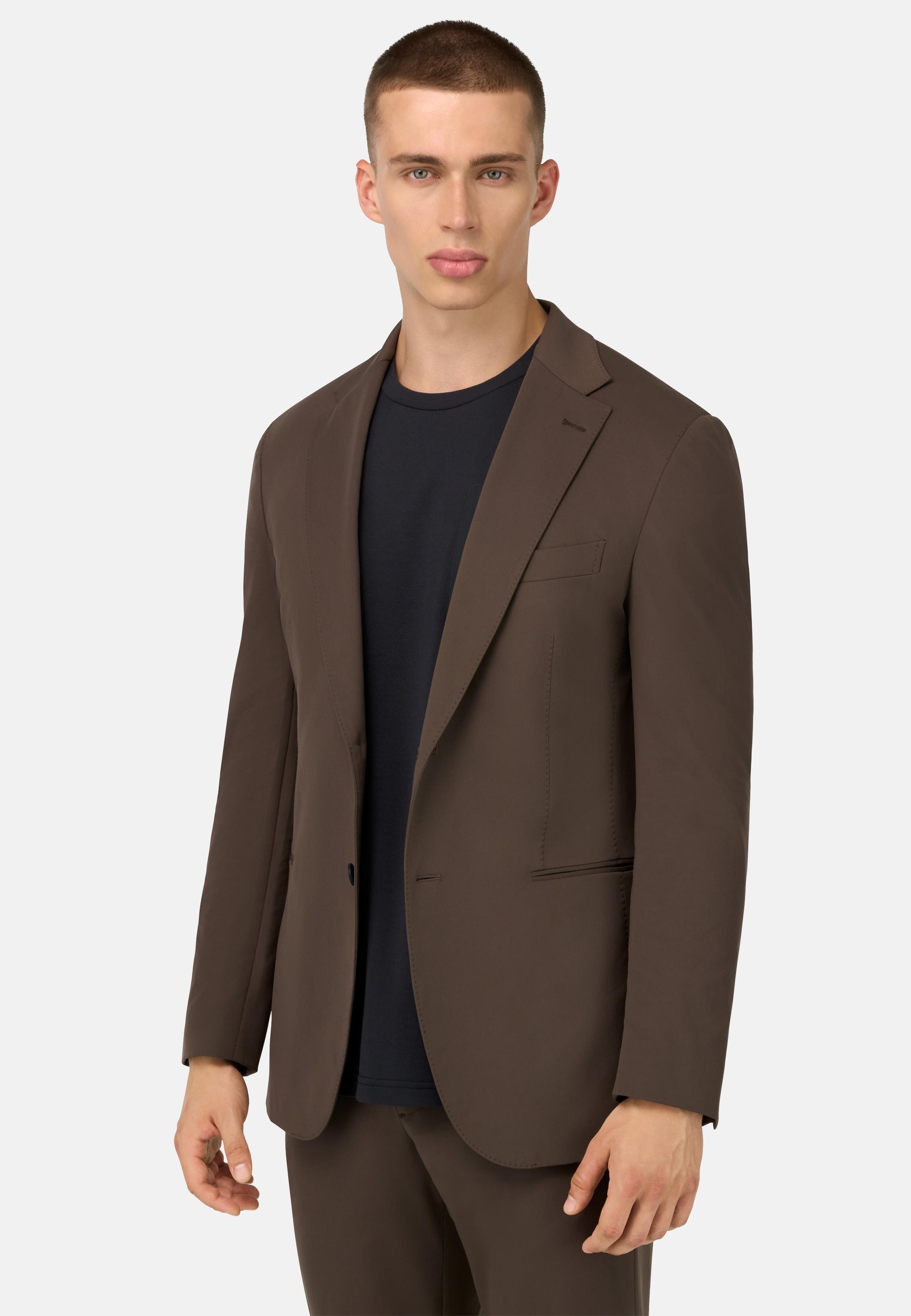 B-Tech Stretch Nylon Jacket Brown, , medium