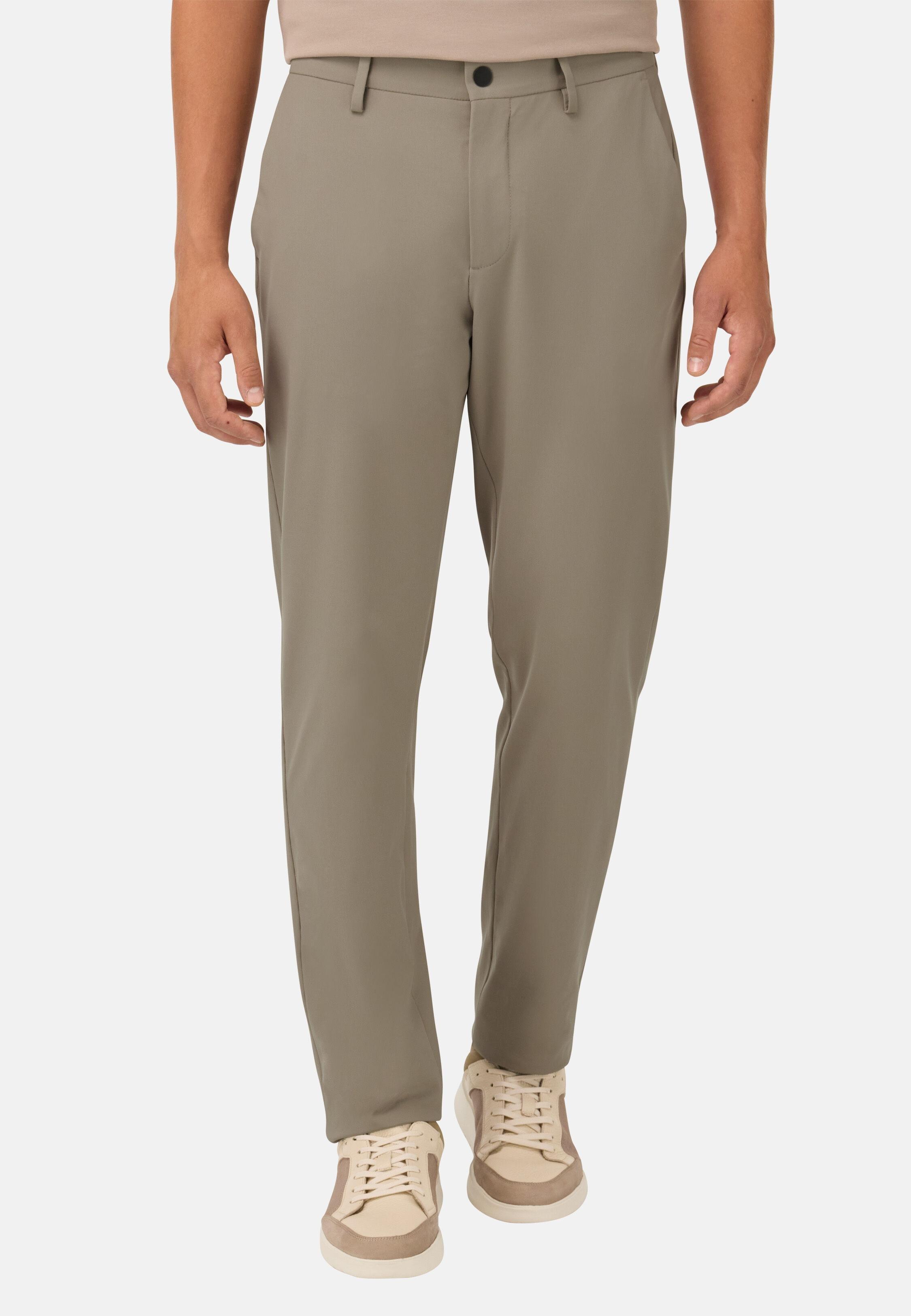 B-Tech Stretch Nylon Trousers Brown, Taupe, large image number 0