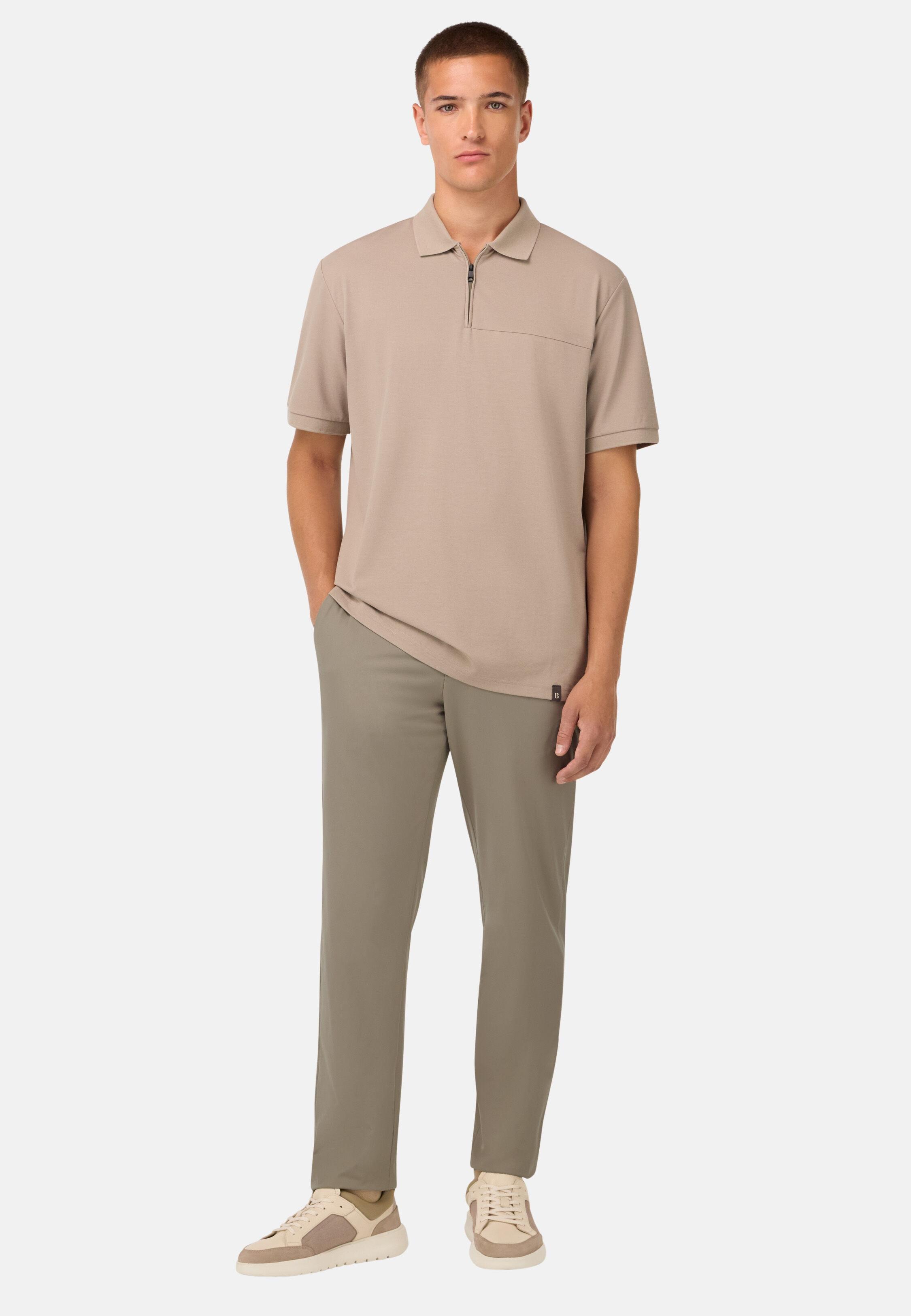 B-Tech Stretch Nylon Trousers Brown, Taupe, large image number 1