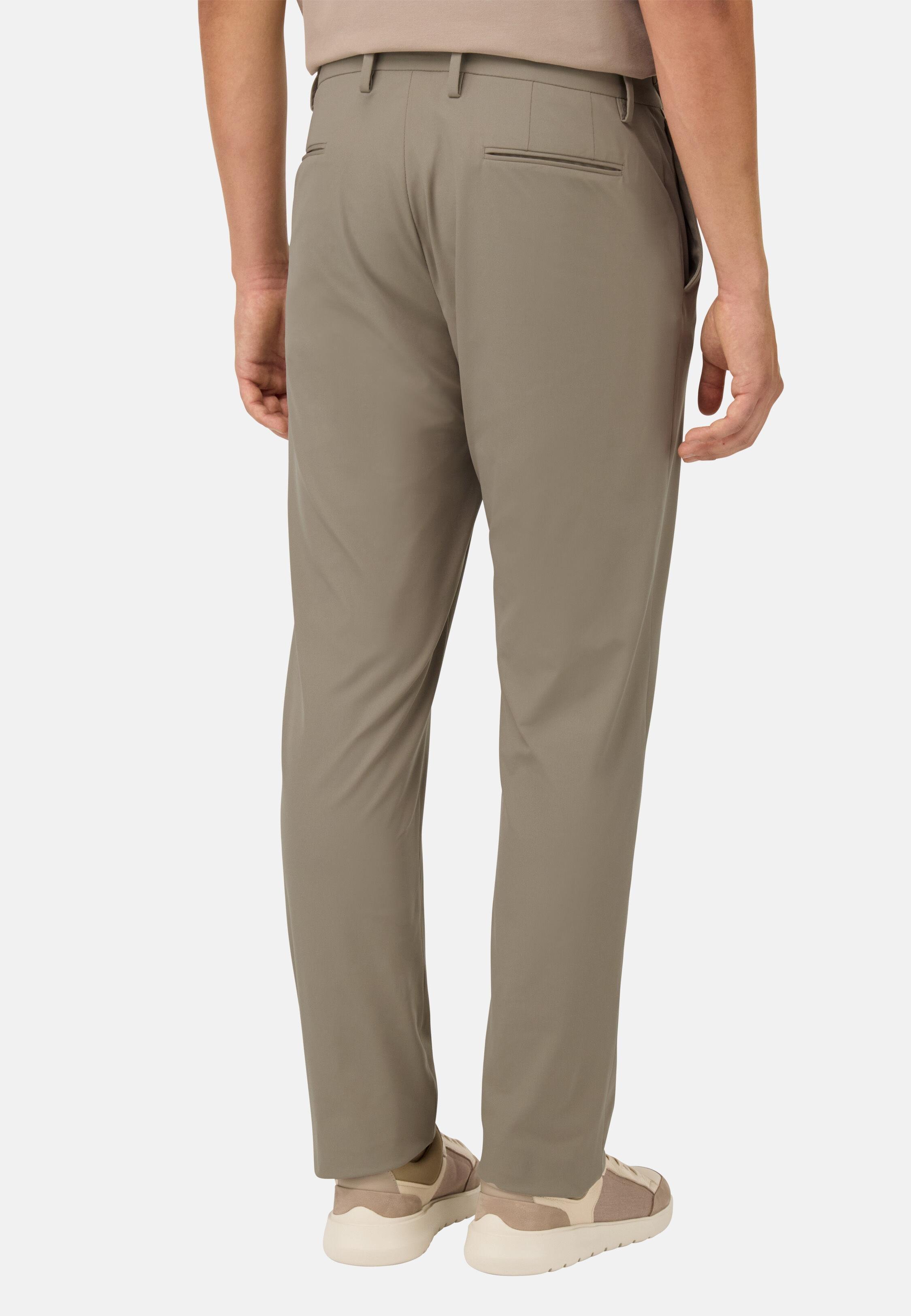 B-Tech Stretch Nylon Trousers Brown, Taupe, large image number 2