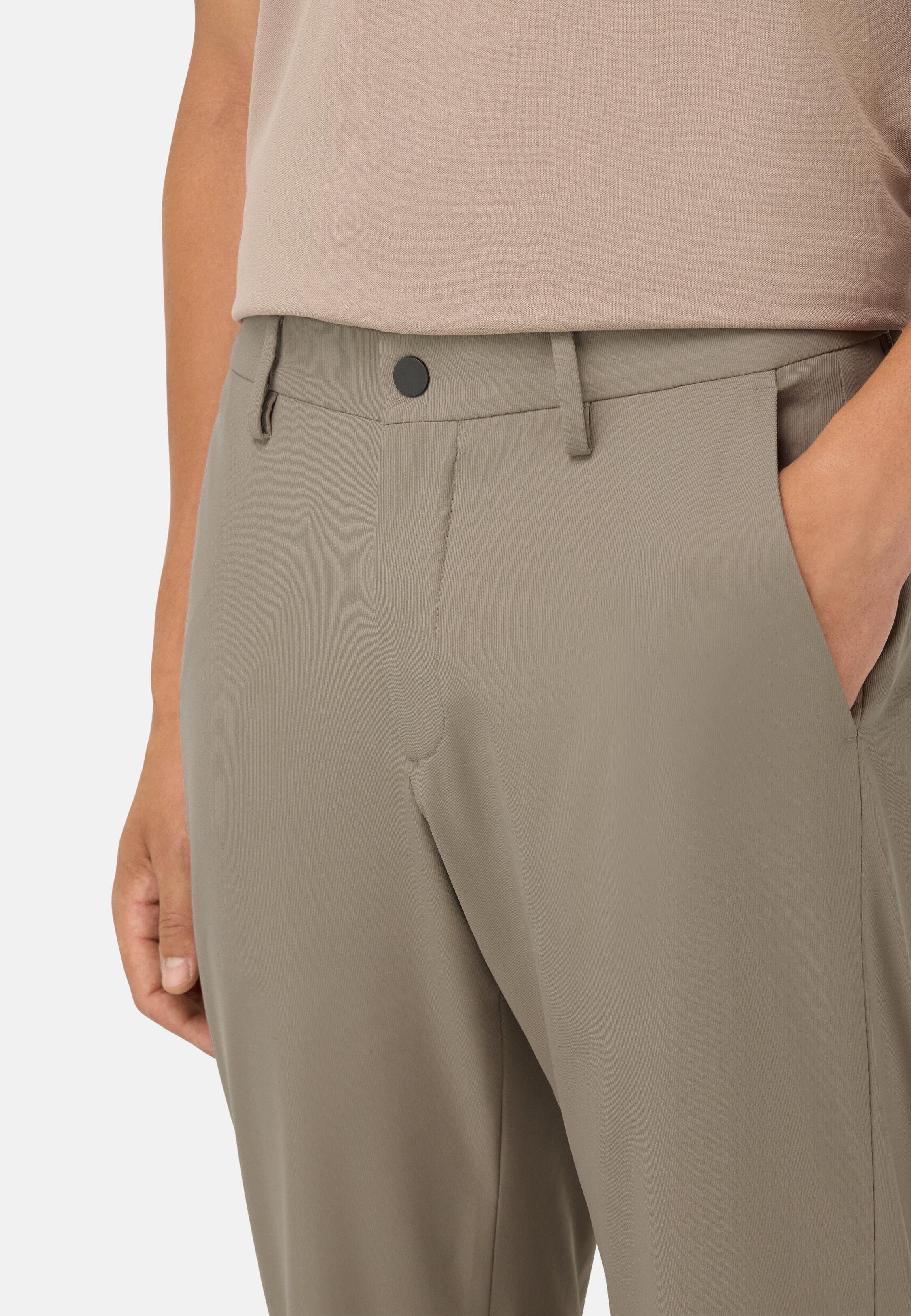 B-Tech Stretch Nylon Trousers Brown, Taupe, large image number 3