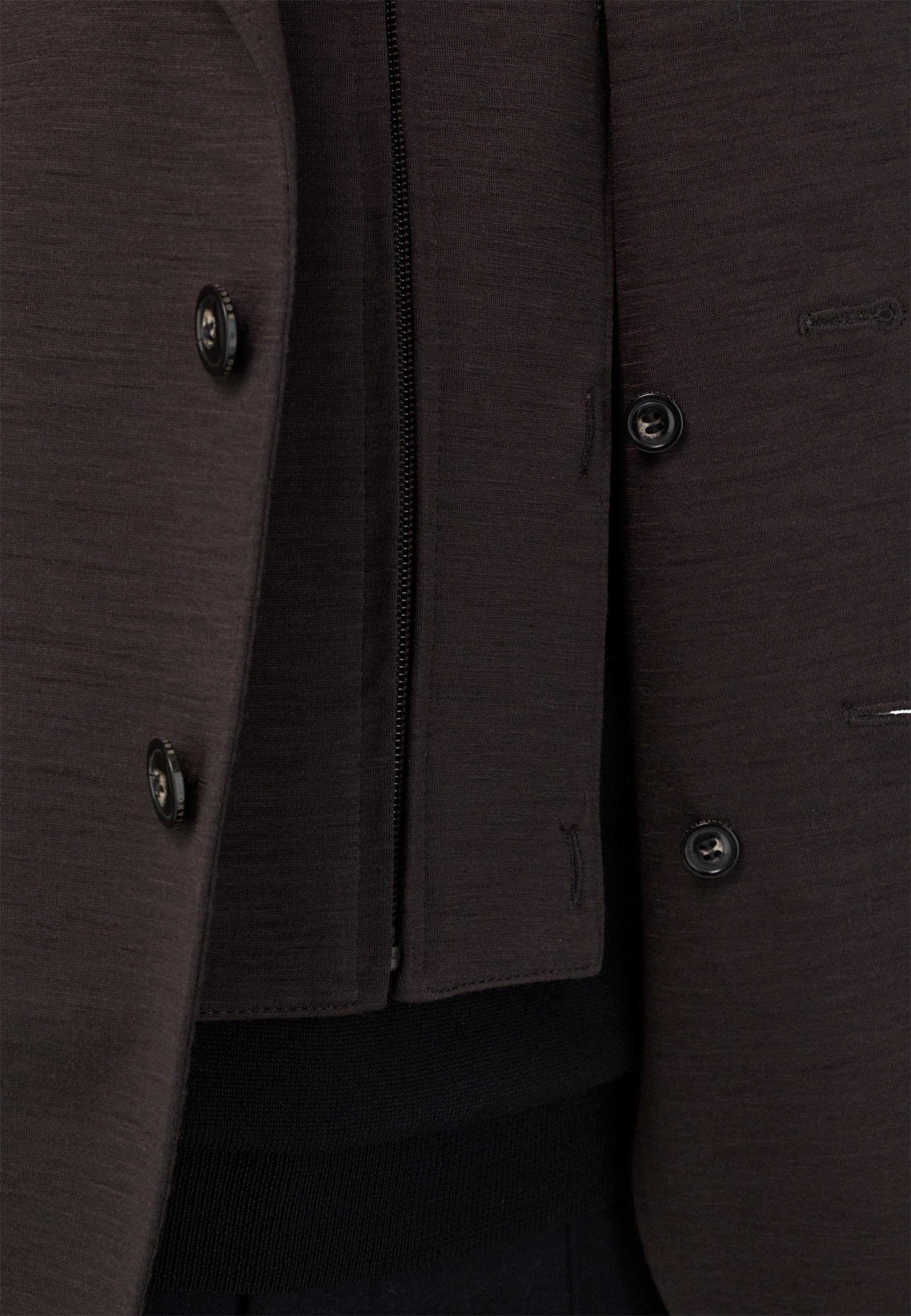 Madison Sweatshirt Jacket in a Wool Blend Brown, Brown, medium