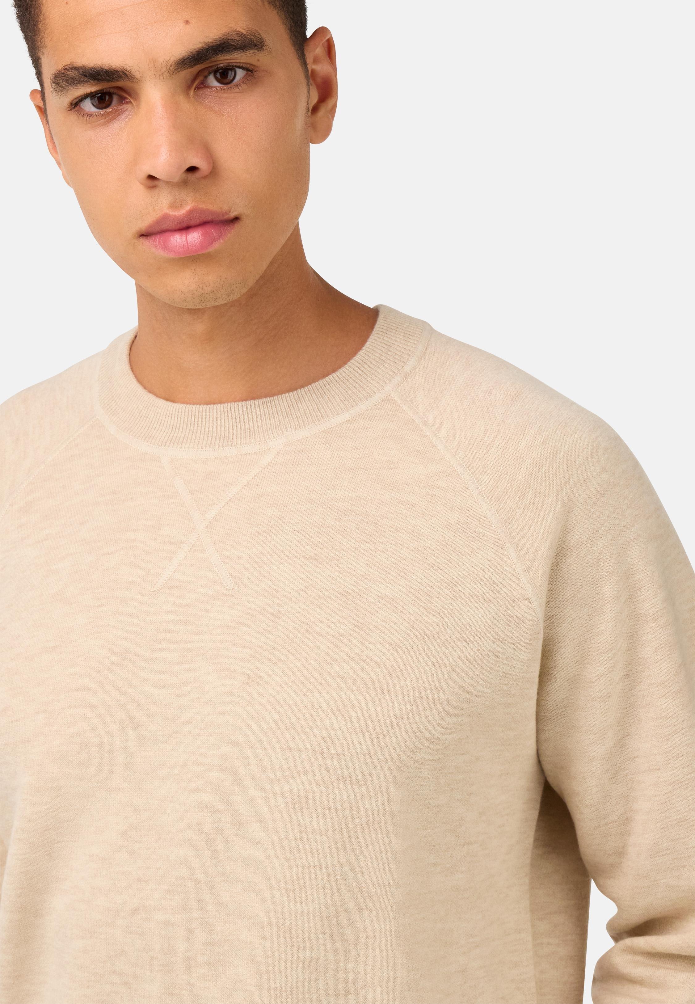 Crew Neck Jumper in Wool and Cashmere Beige, Sand, medium