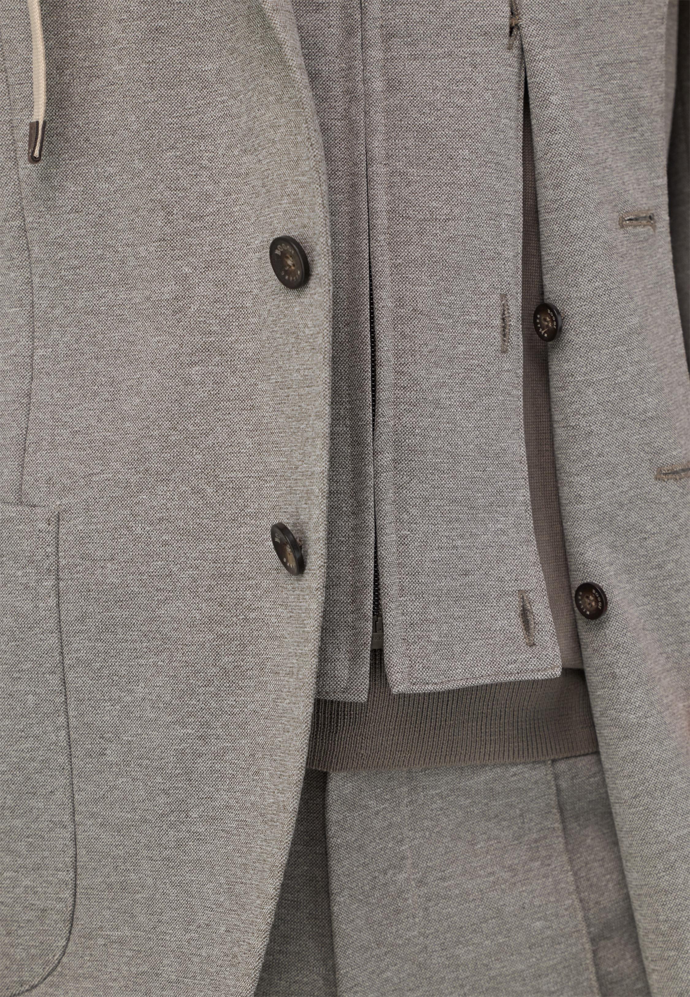 Madison Sweatshirt Jacket in a Stretch Cotton Blend Brown, Brown, medium