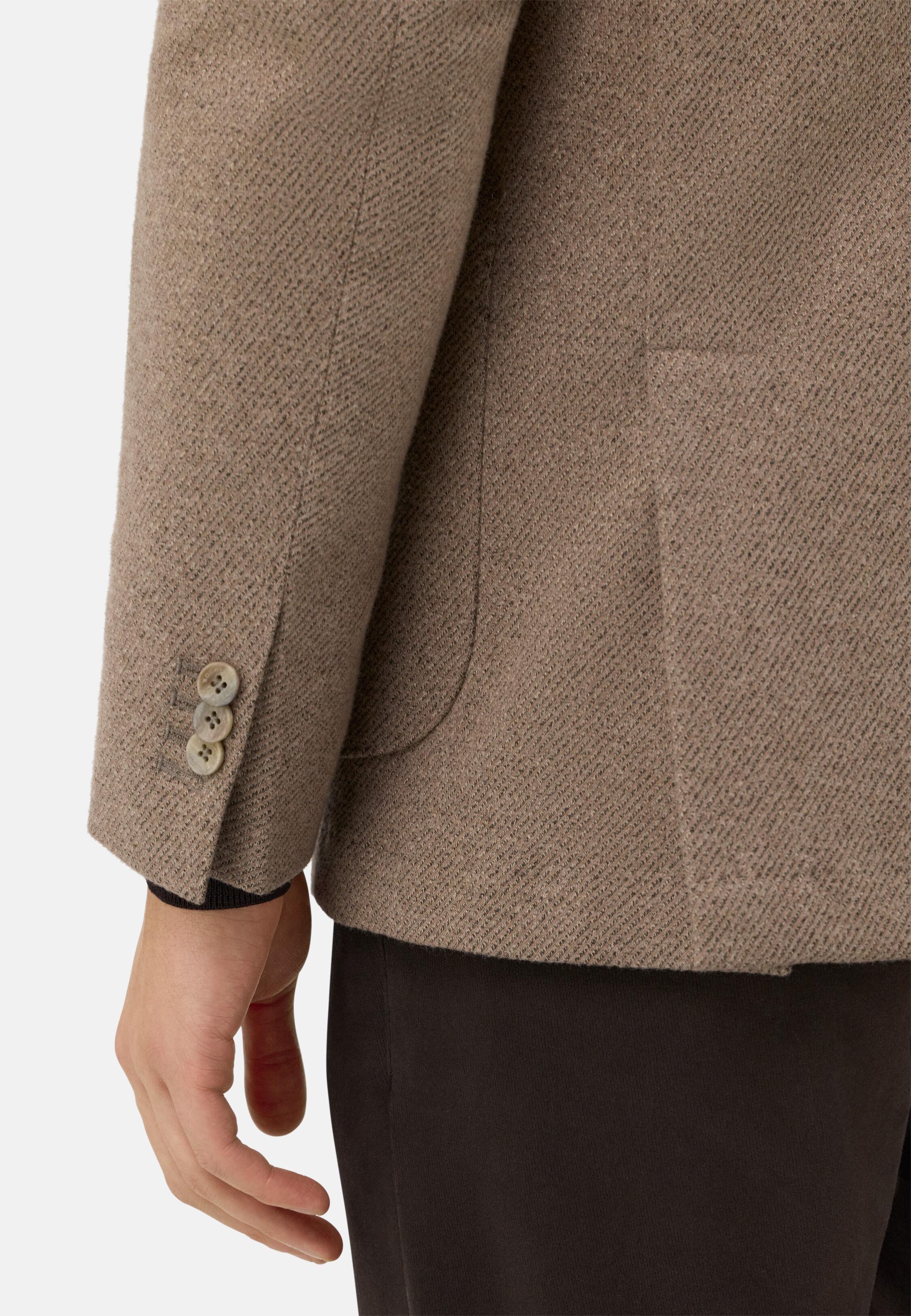 B Jersey Diagonal Jacket In A Cotton Blend Brown, 3901_TAUP, medium