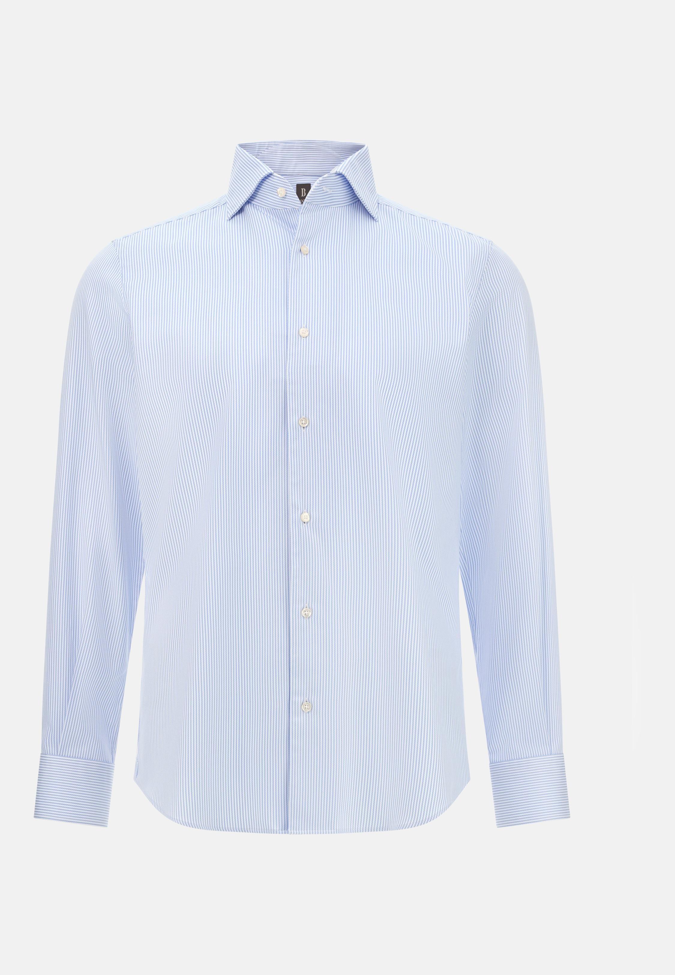 Regular Fit Striped Cotton Shirt Blue, Light Blue, large image number 4