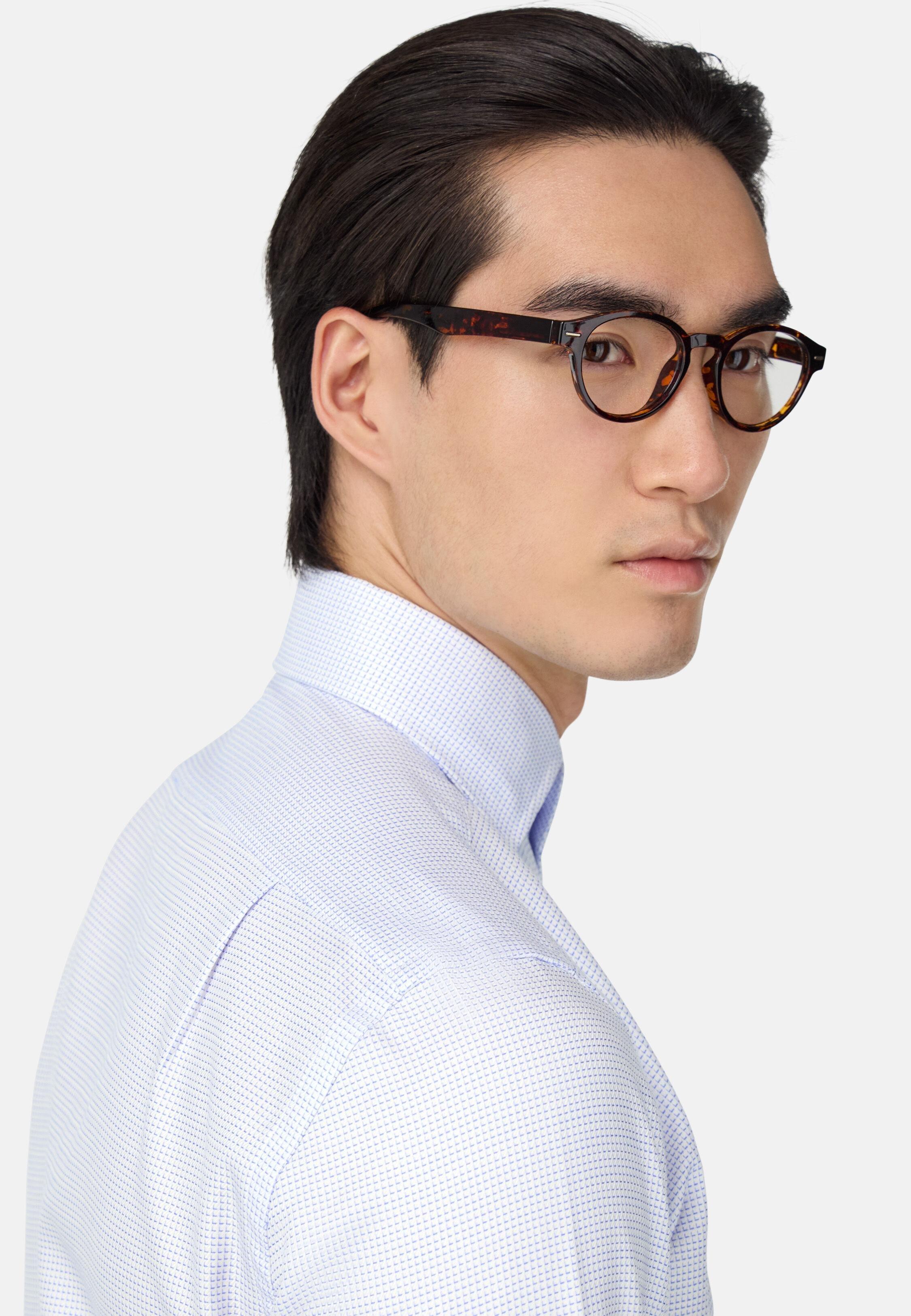 Regular Fit Cotton Twill Shirt Blue, 3901_LTBL, medium