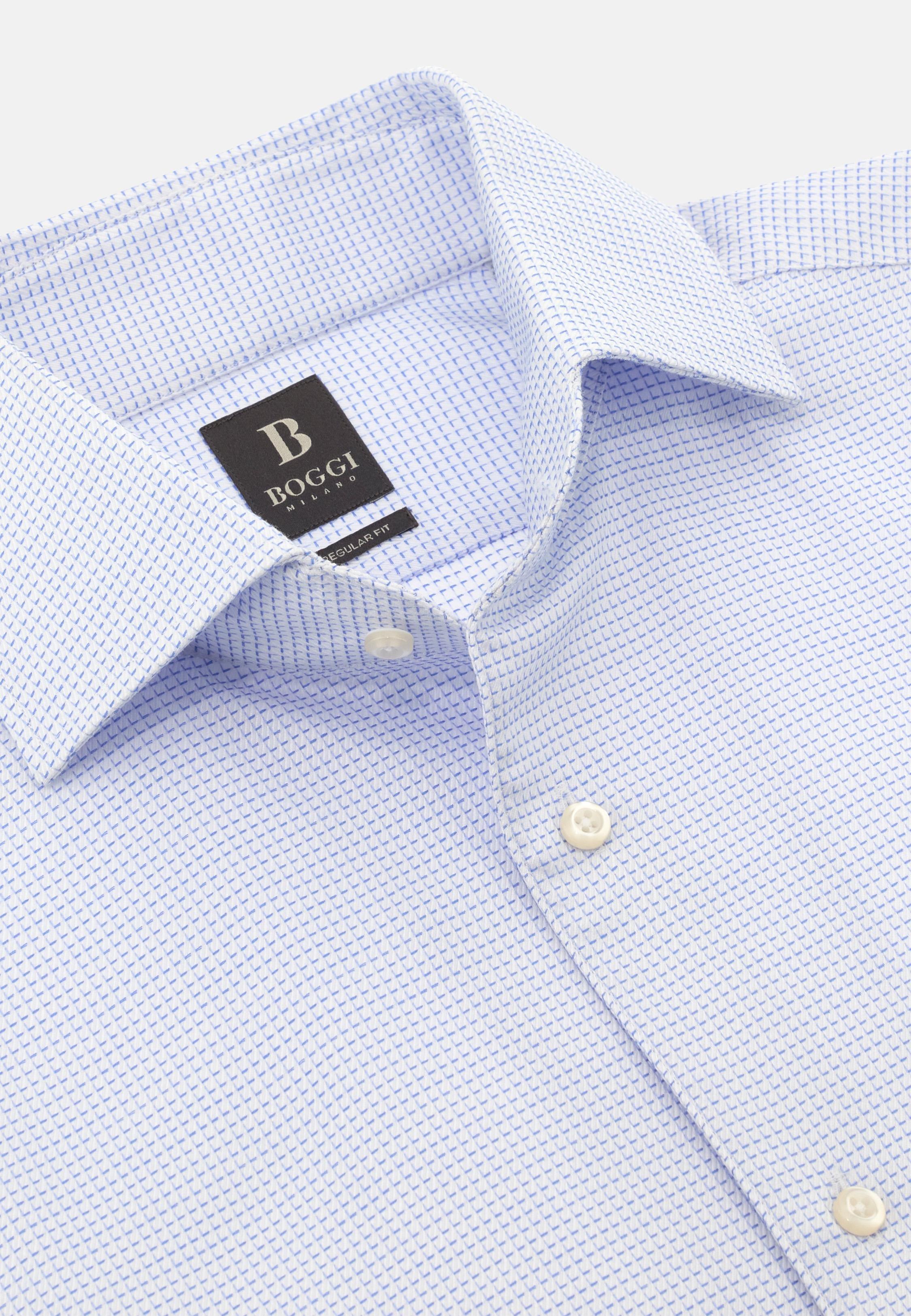 Regular Fit Cotton Twill Shirt Blue, Light Blue, large image number 3