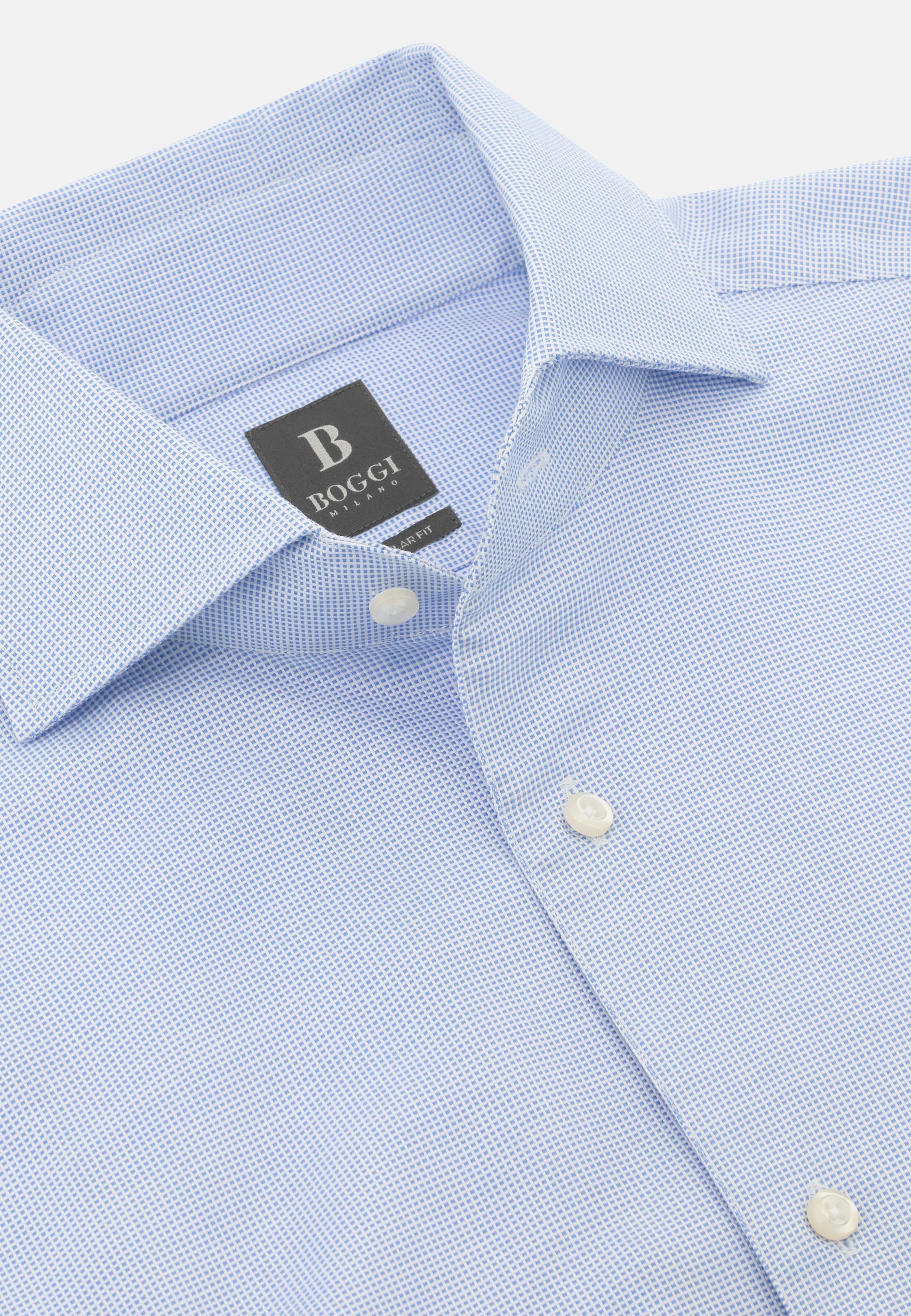 Regular Fit Cotton Dobby Shirt Blue, Light Blue, large image number 3