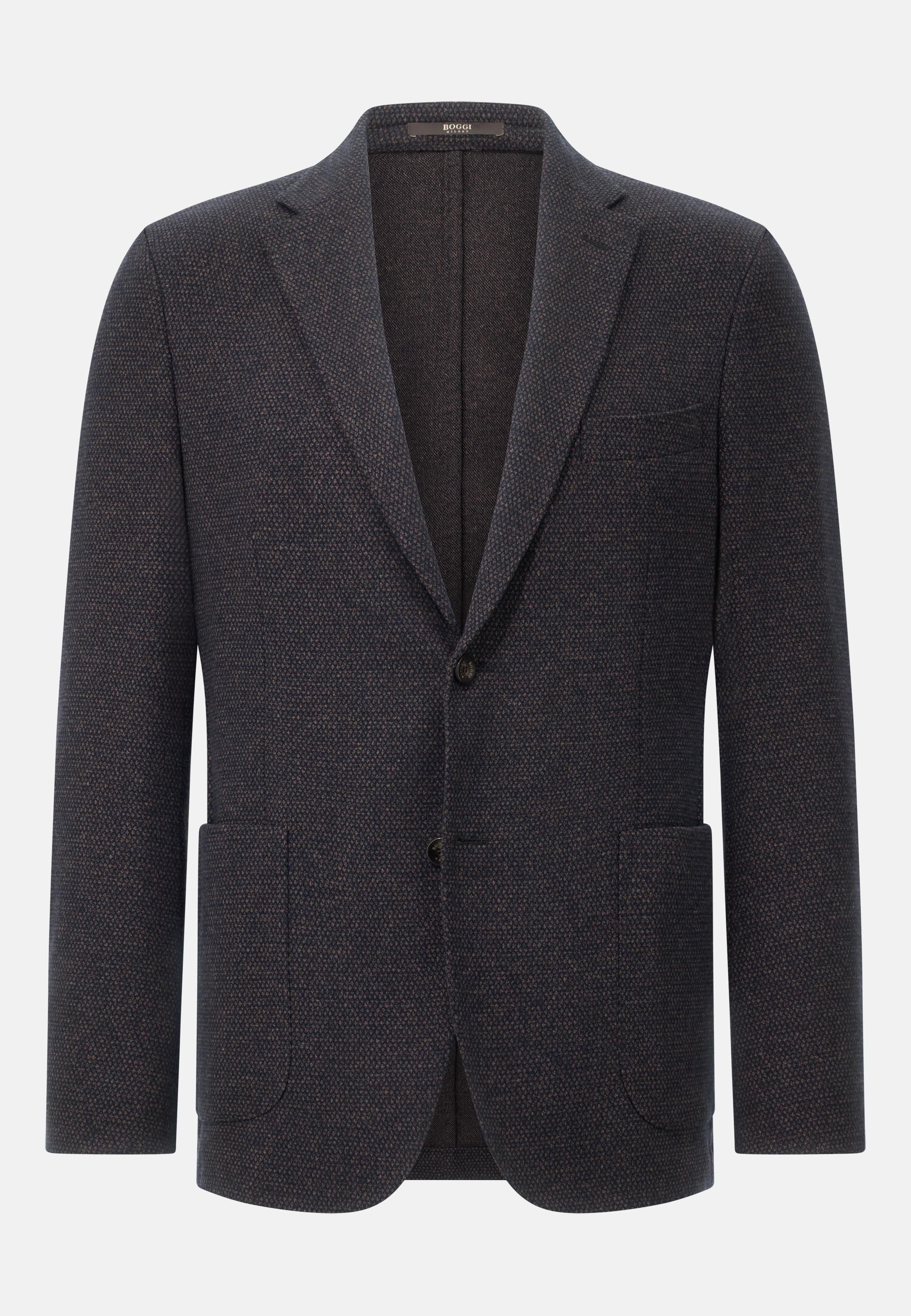 B Jersey Micro Patterned Socks In A Cotton Blend Blue, Navy blue, large image number 3