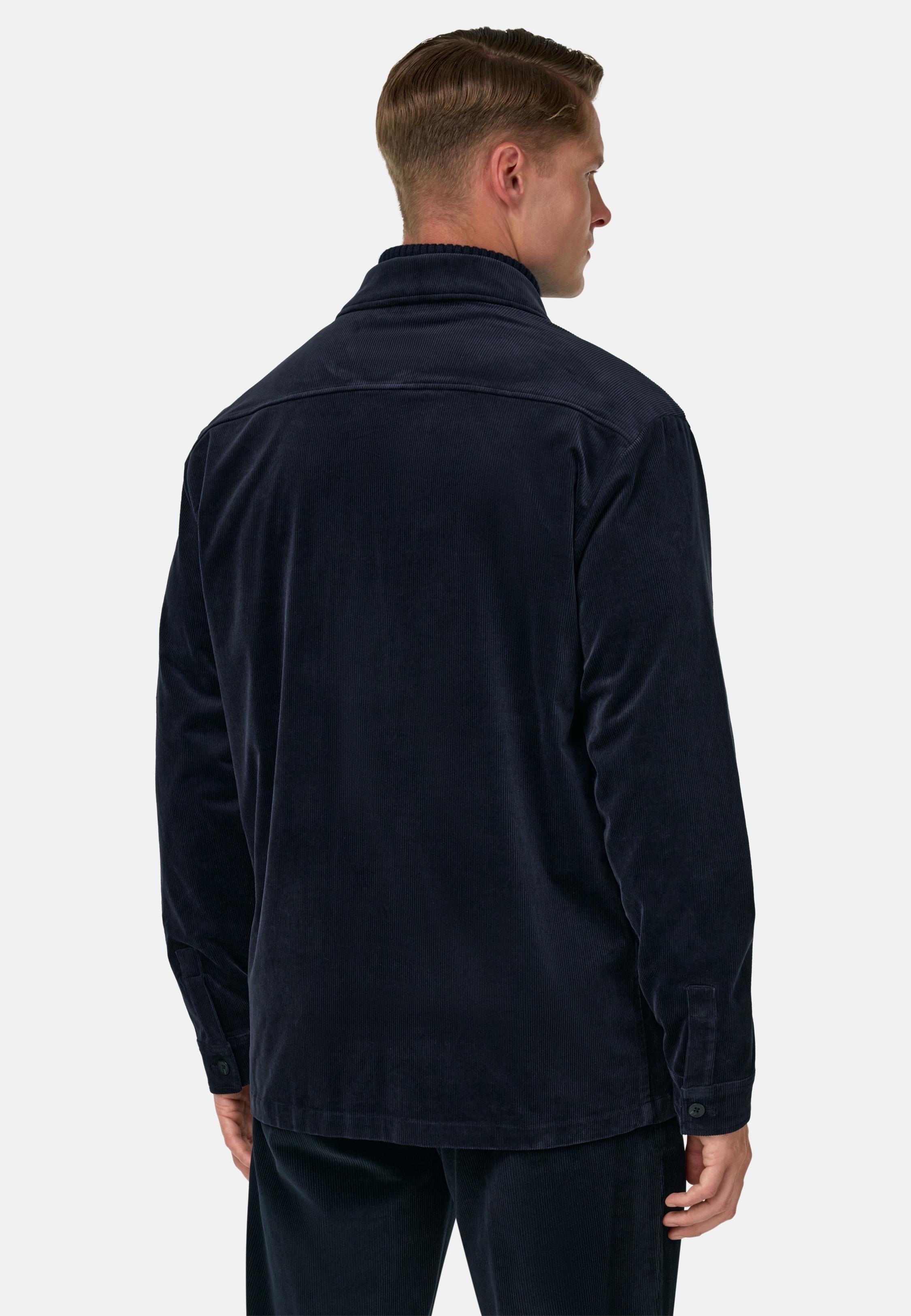 BLUE Link Shirt Jacket in a Cotton Blend, Navy blue, medium