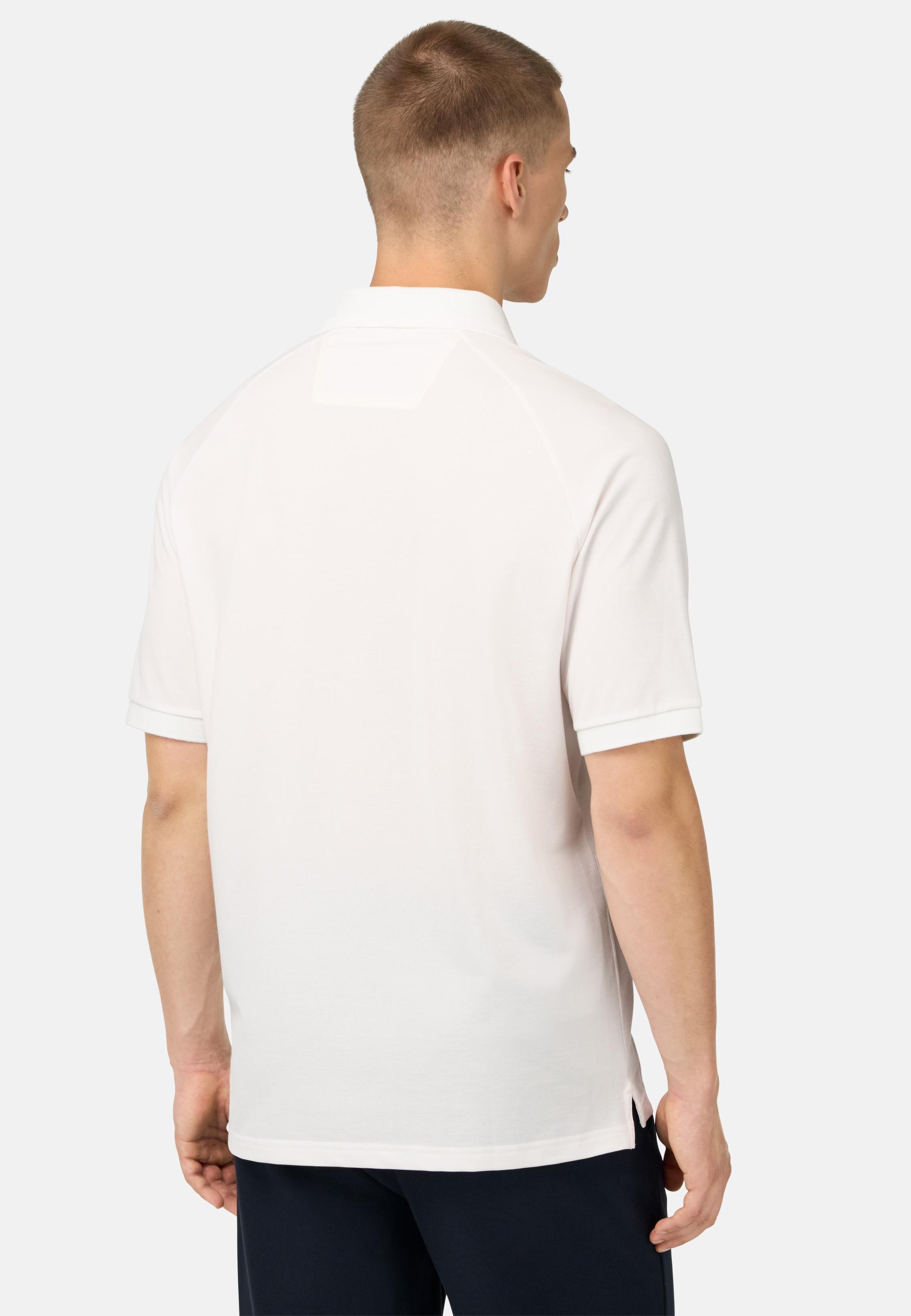 WHITE Cool Jade Piqué Polo With Raglan Sleeves, , large image number 1
