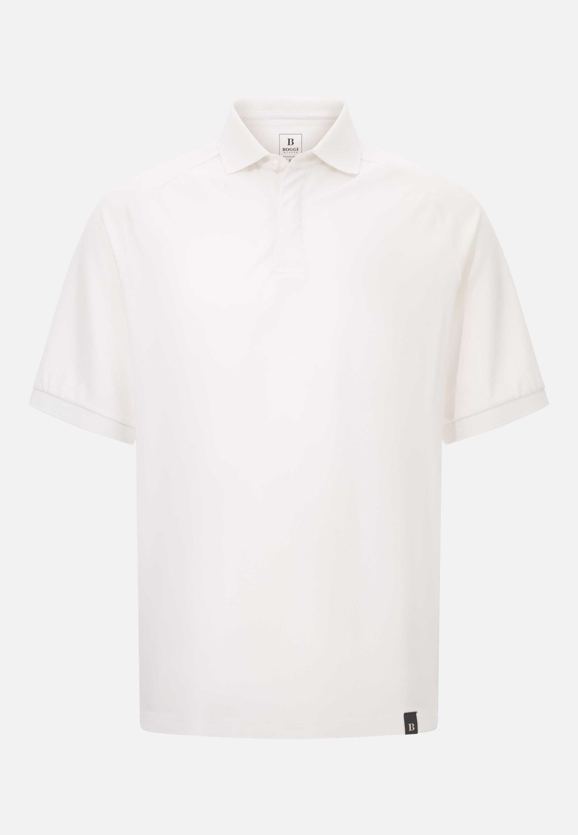 WHITE Cool Jade Piqué Polo With Raglan Sleeves, , large image number 3