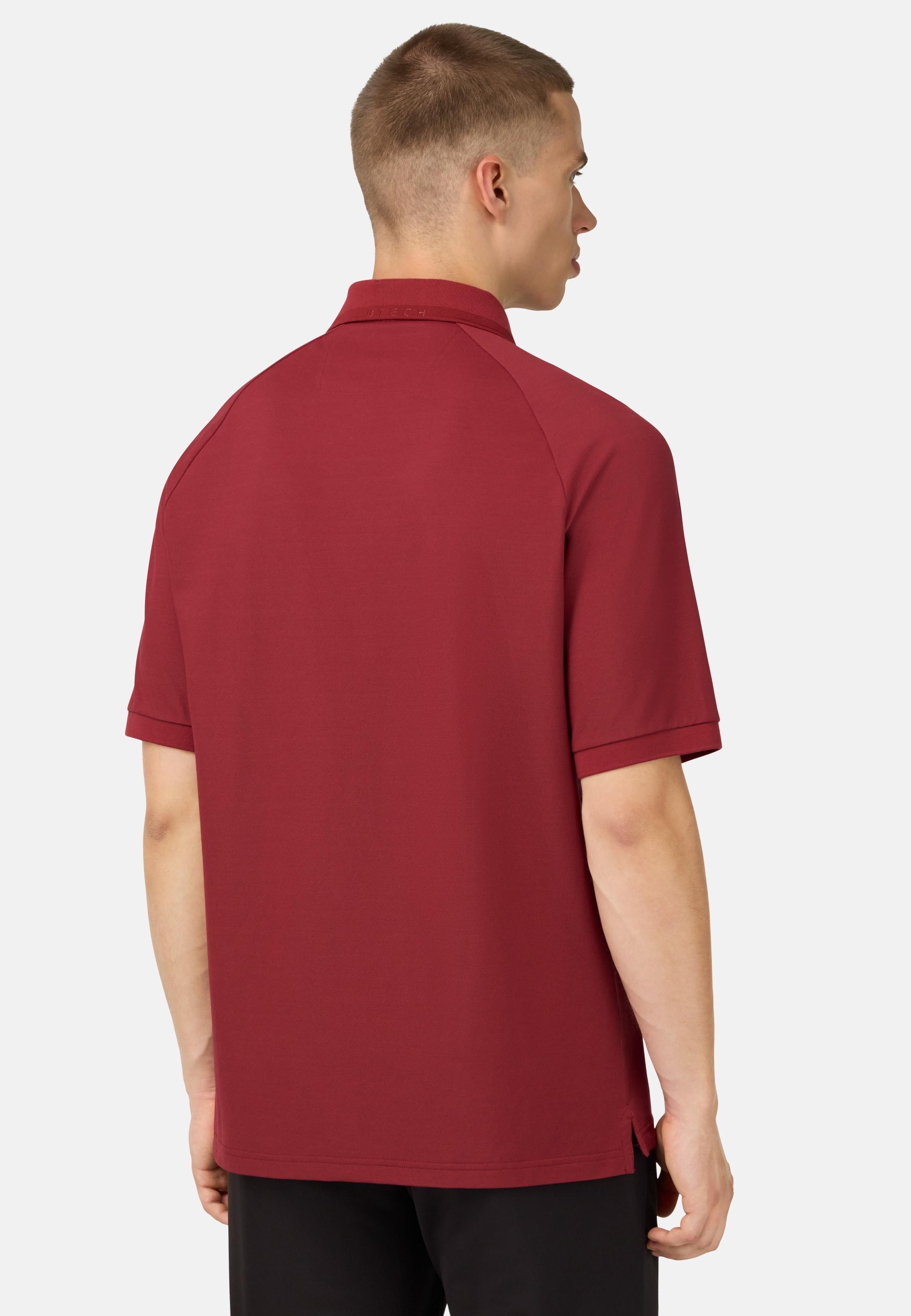 Cool Jade Pique Polo With Raglan Sleeves Red, , large image number 1