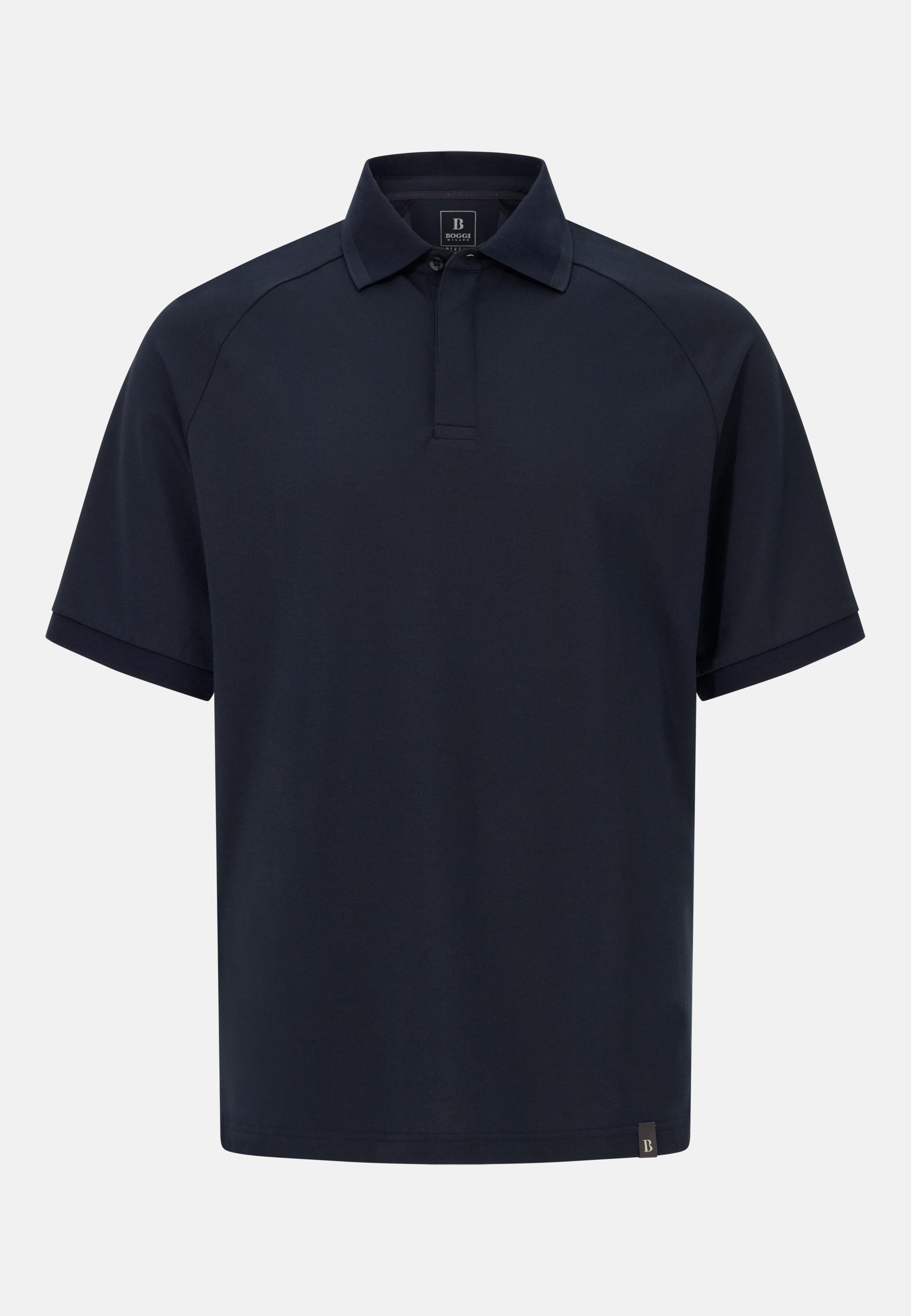 Cool Jade Pique Polo With Raglan Sleeves Blue, , large image number 3