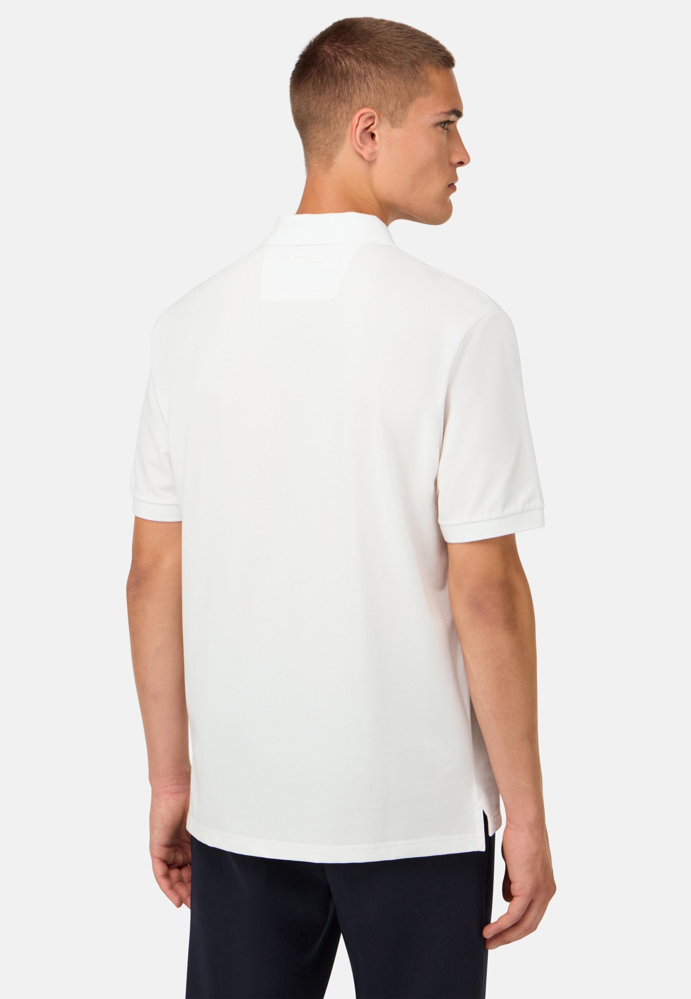 Cool Jade Half-Zip Polo Shirt White, White, medium