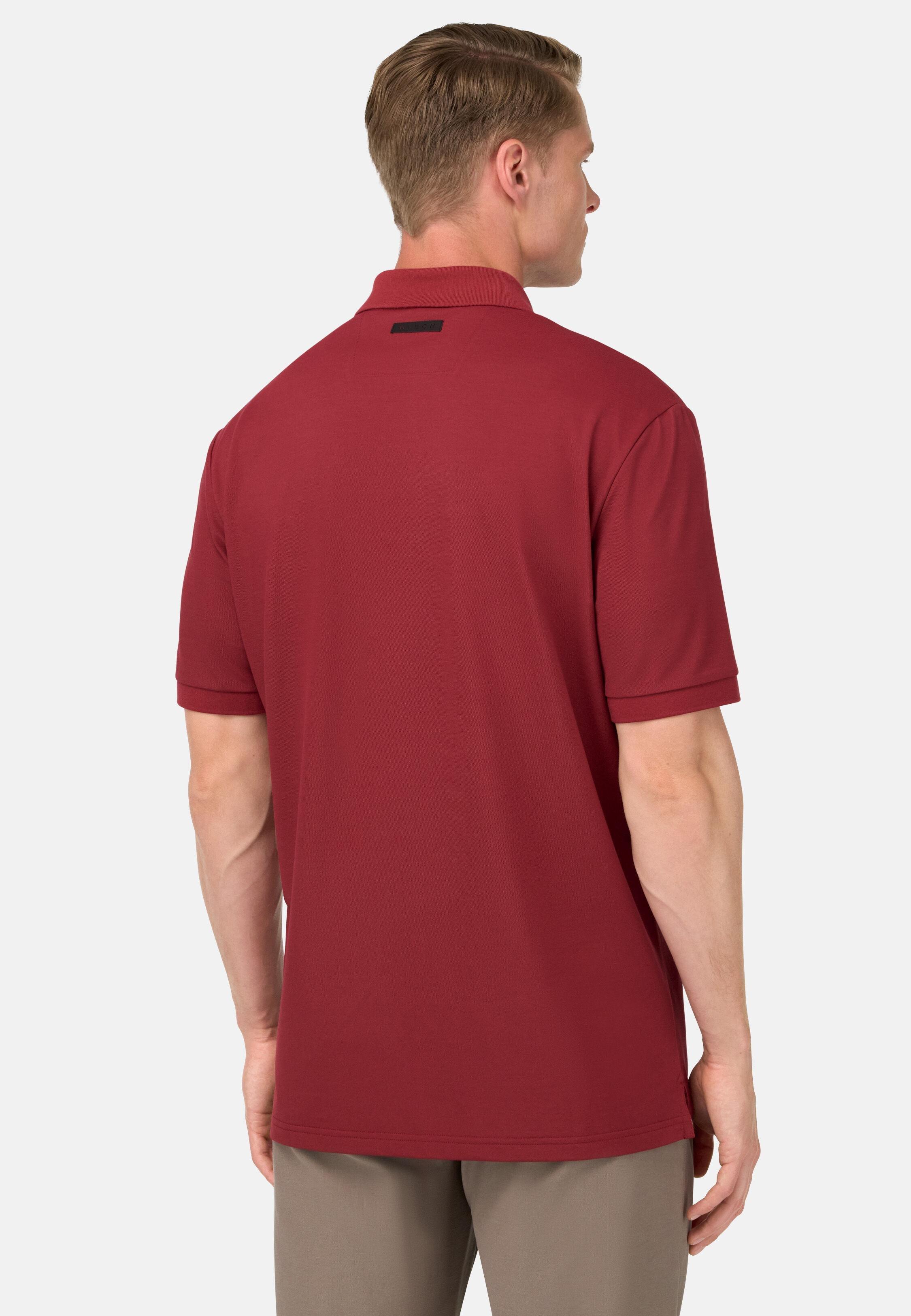 Cool Jade Half-Zip Polo Shirt Red, Burgundy, medium