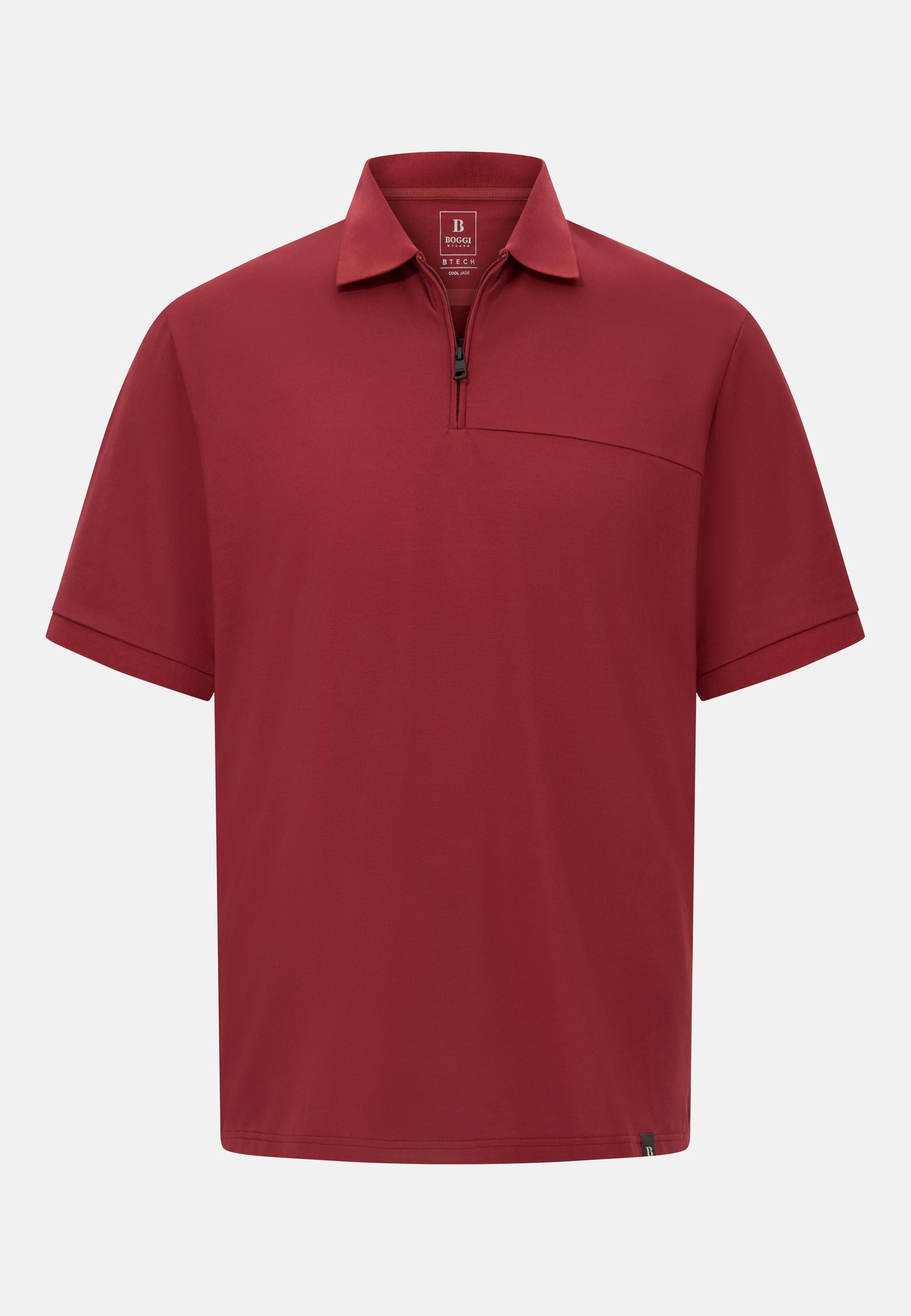 Cool Jade Half-Zip Polo Shirt Red, Burgundy, large image number 3