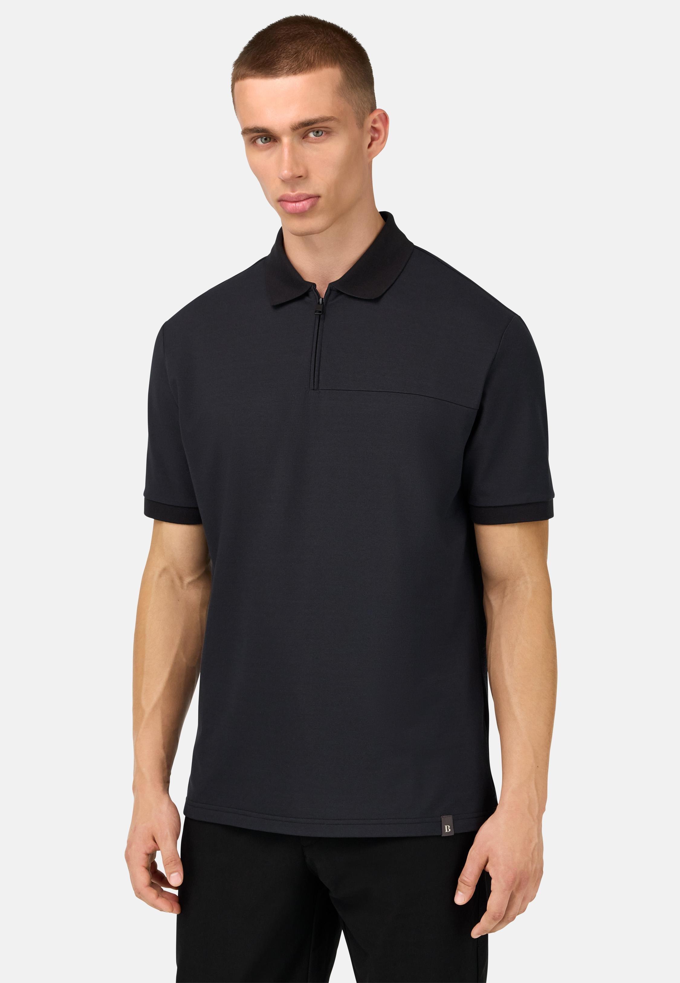 Cool Jade Half-Zip Polo Shirt Black, Black, medium