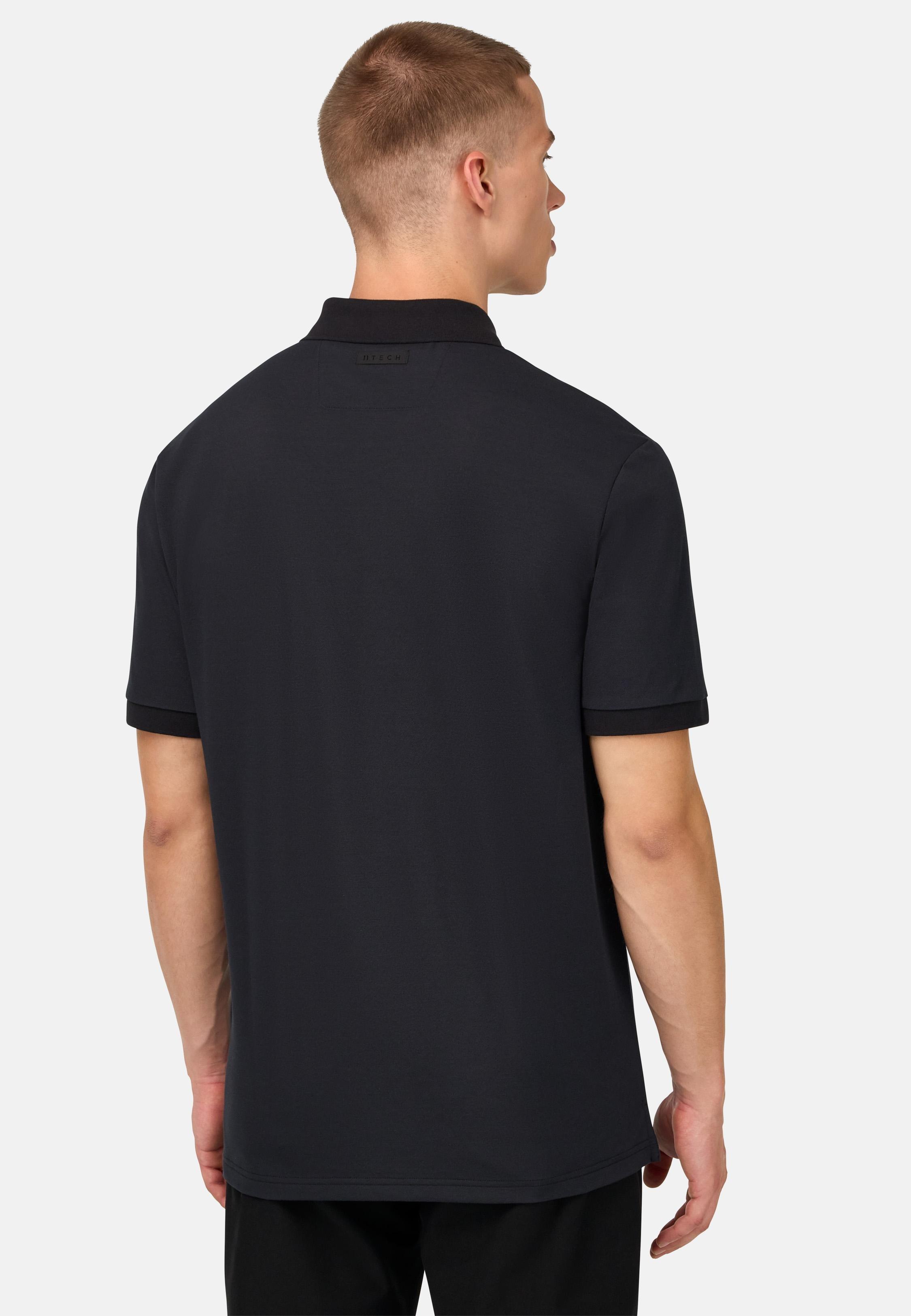 Cool Jade Half-Zip Polo Shirt Black, Black, medium