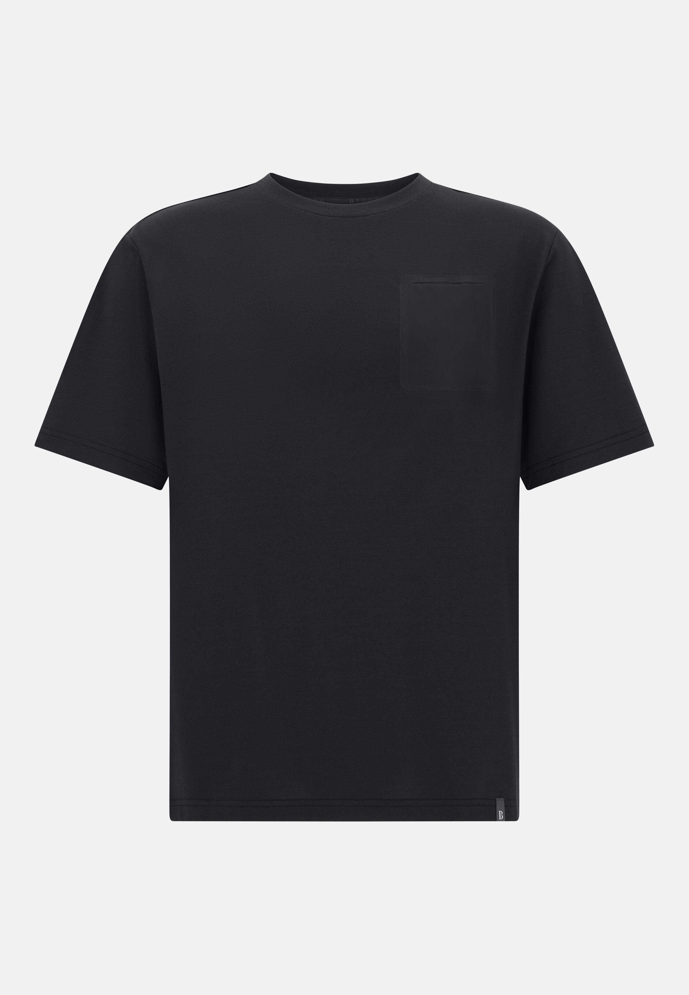 Cool Jade Pique T-Shirt With Pocket Black, Black, large image number 3