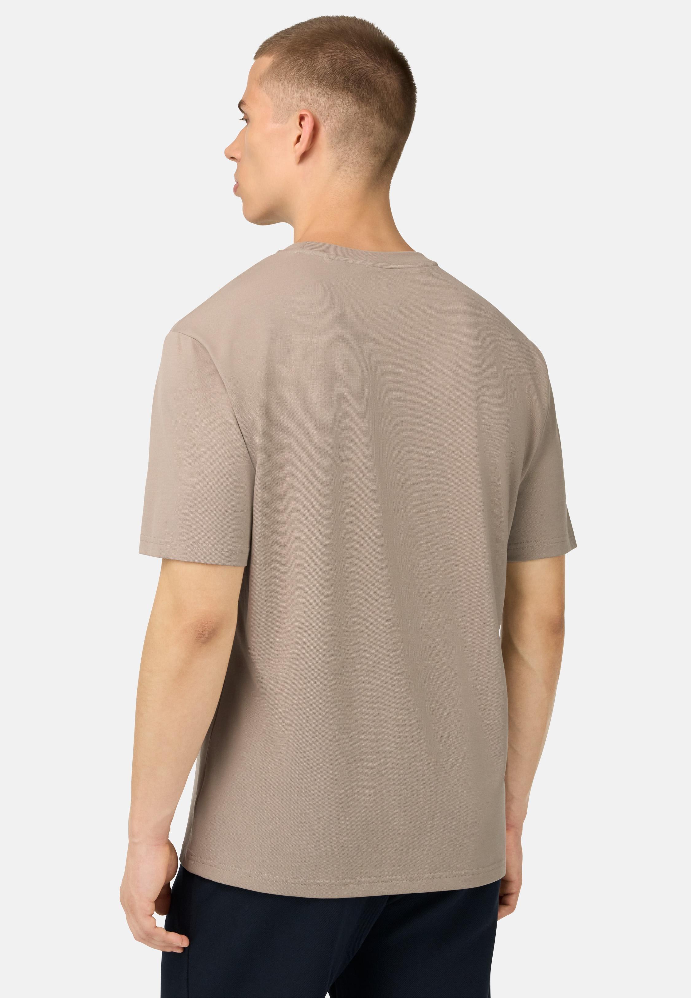 Cool Jade Pique T-Shirt With Pocket Brown, Taupe, medium