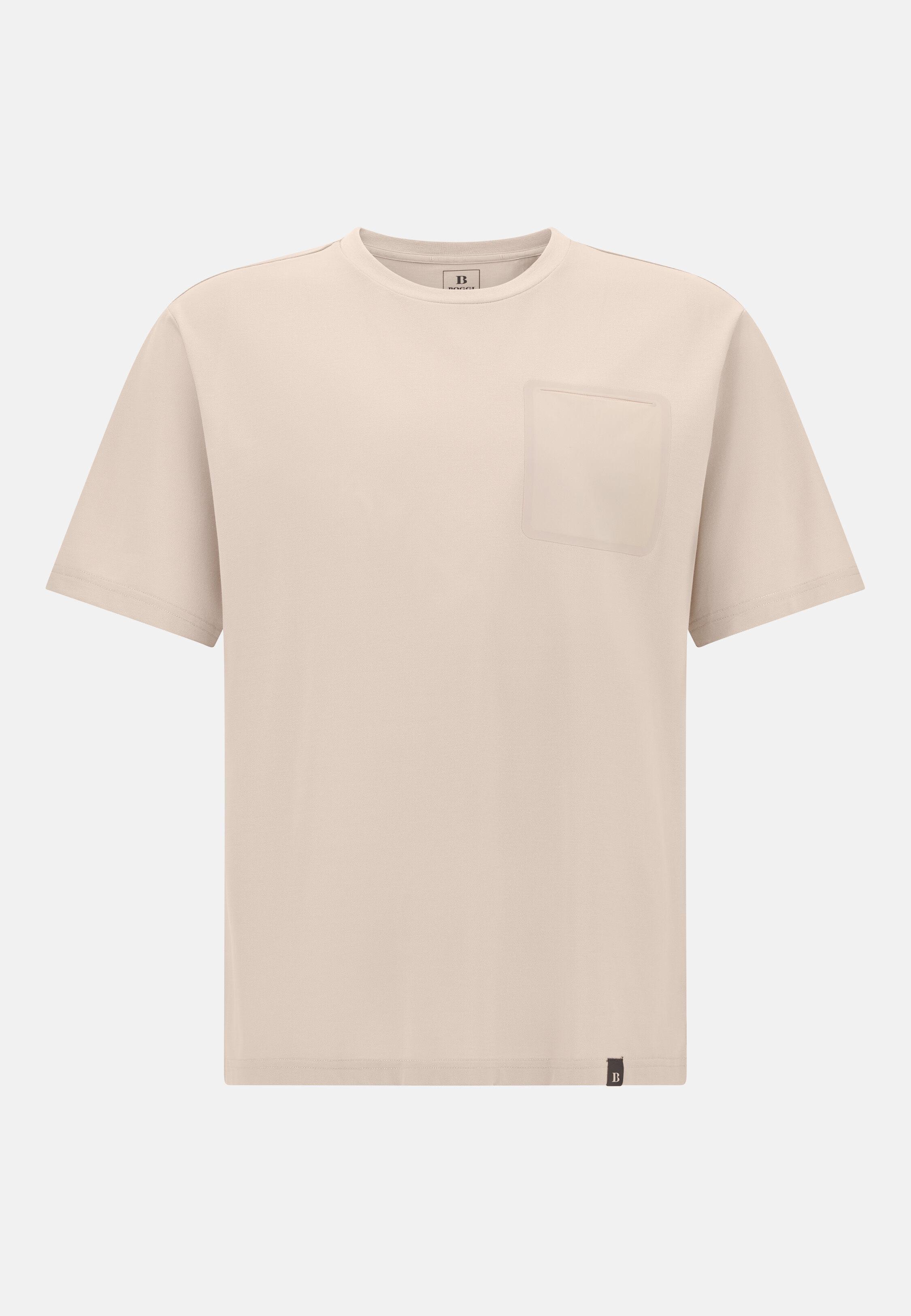 Cool Jade Pique T-Shirt With Pocket Beige, Sand, large image number 3