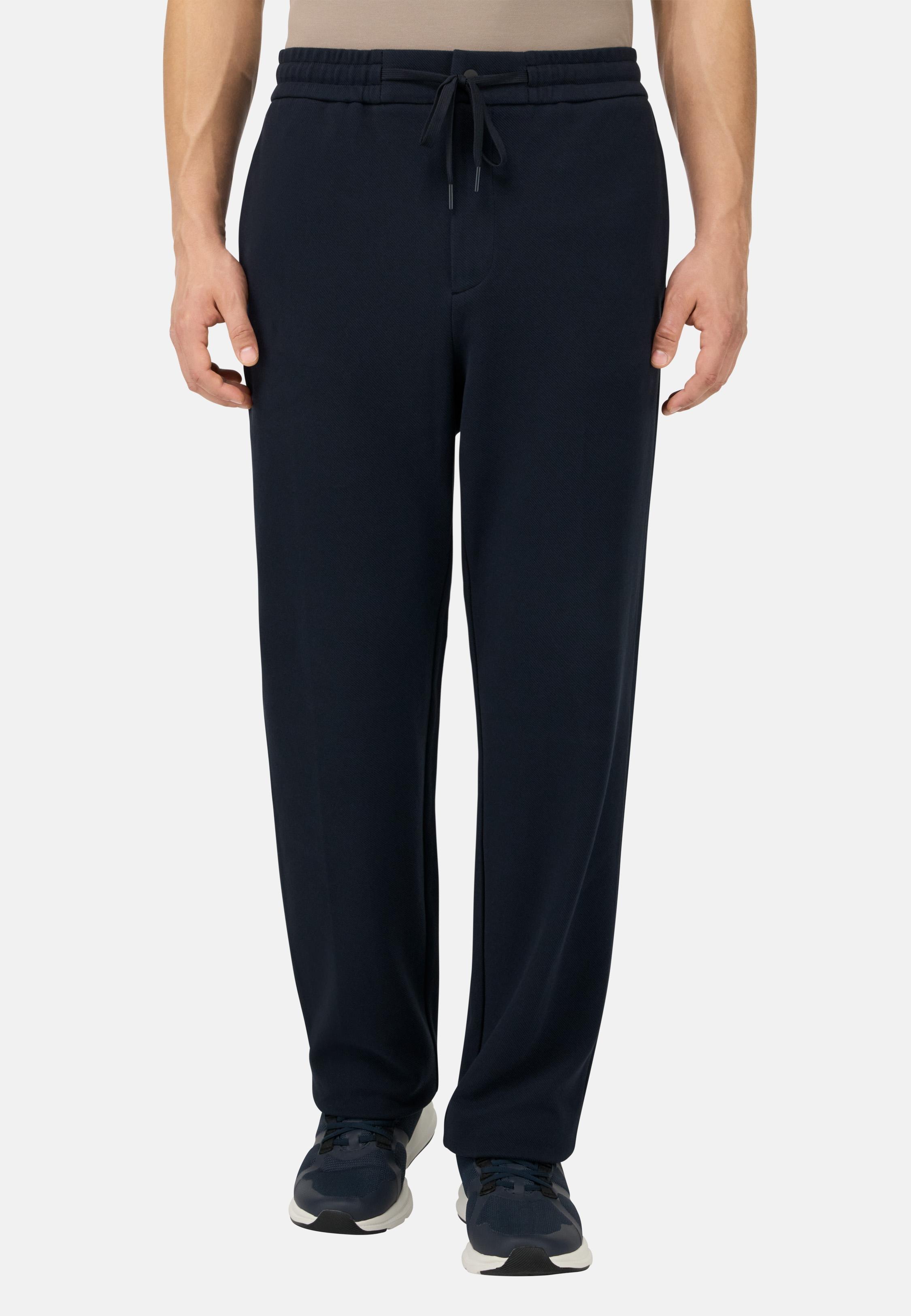 Cotton Blend Trousers Blue, , large image number 0