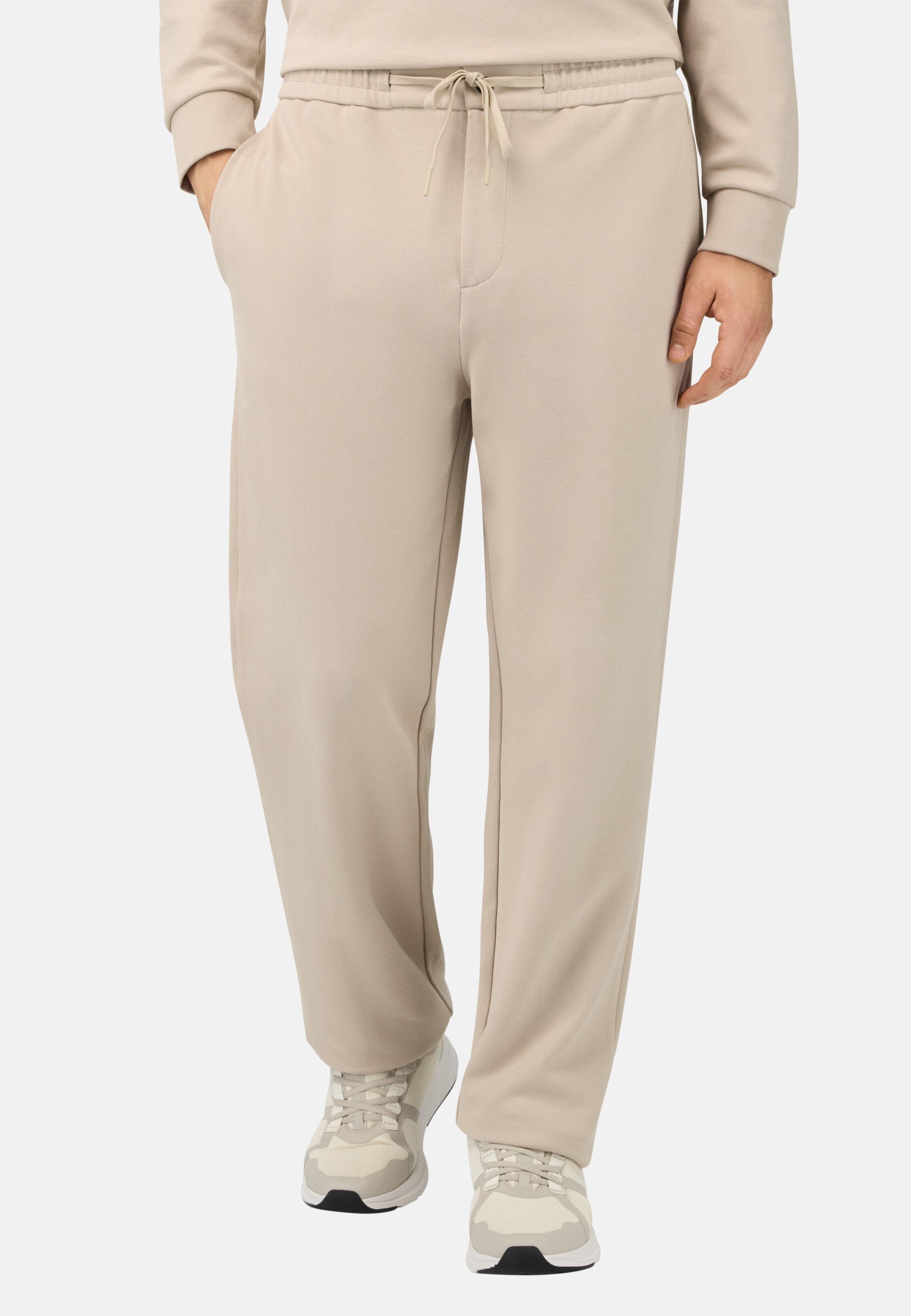Cotton Blend Trousers Beige, Sand, medium