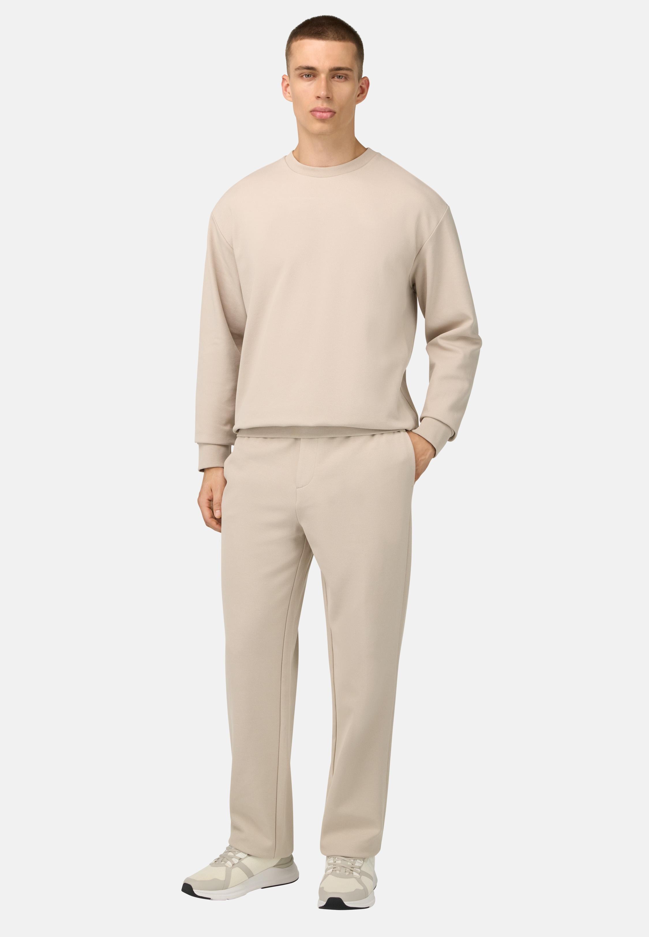 BEIGE Cotton Blend Trousers, , large image number 1