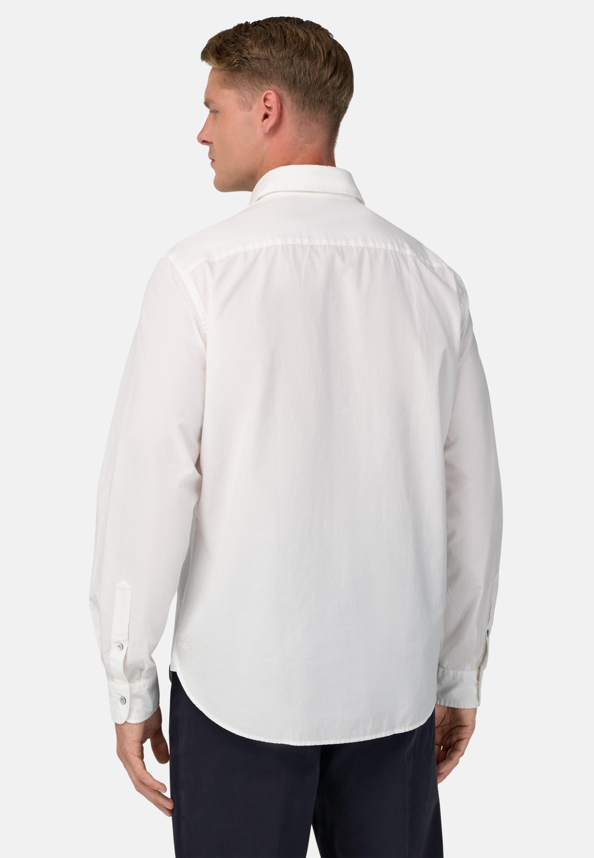 Regular Fit Cotton Poplin Shirt White, White, large image number 1