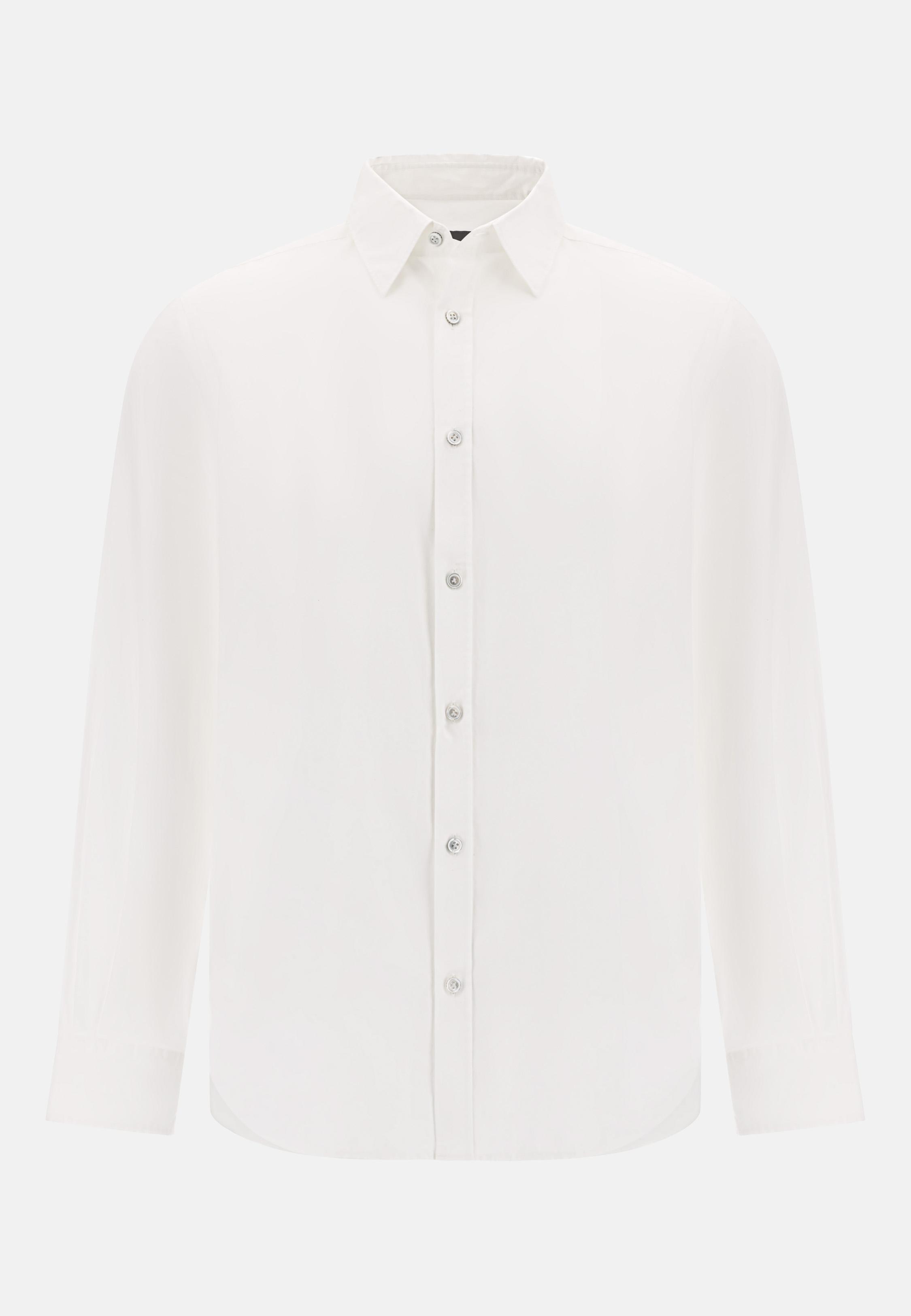 Regular Fit Cotton Poplin Shirt White, White, large image number 4