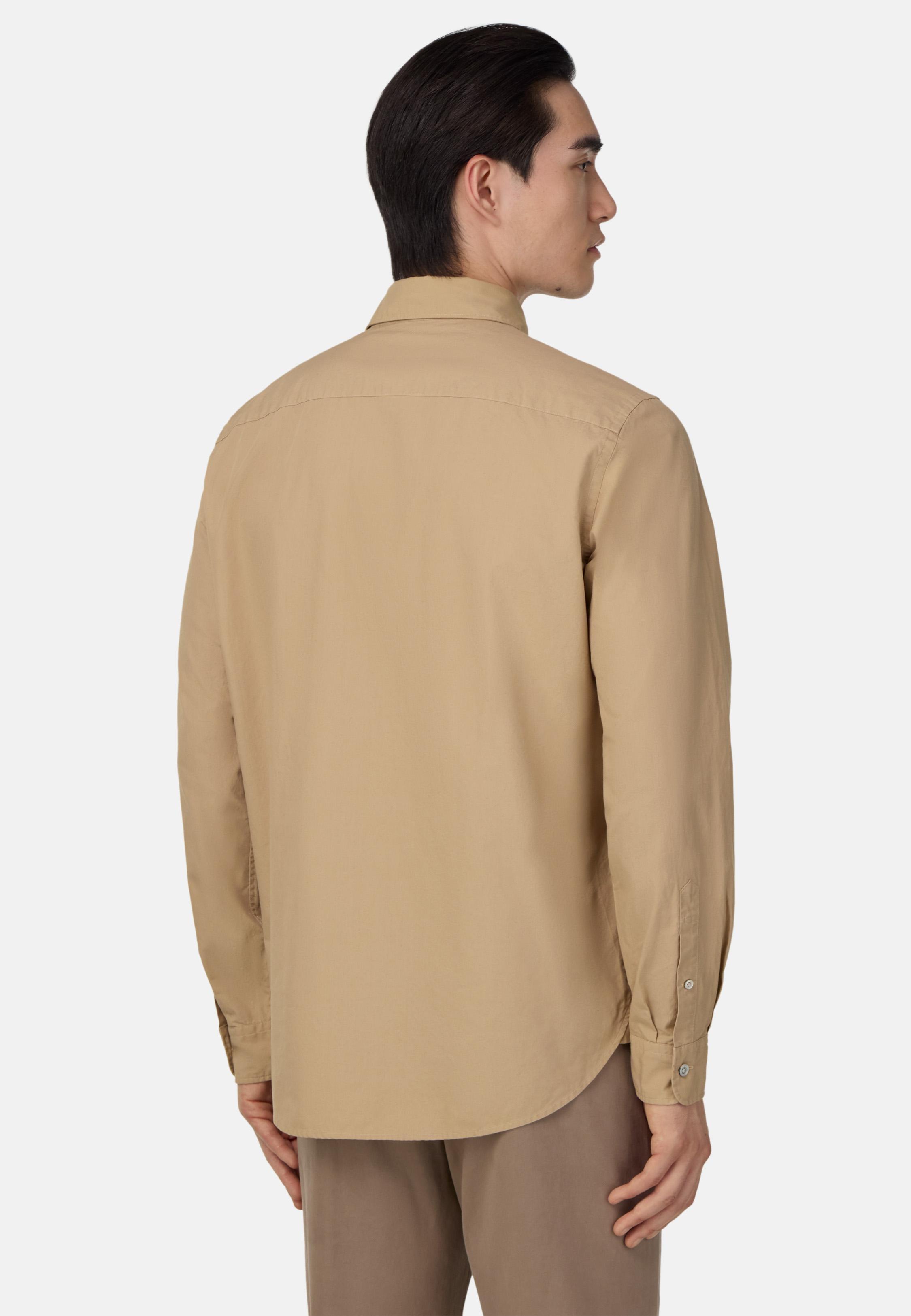Regular Fit Cotton Poplin Shirt Beige, Beige, large image number 1