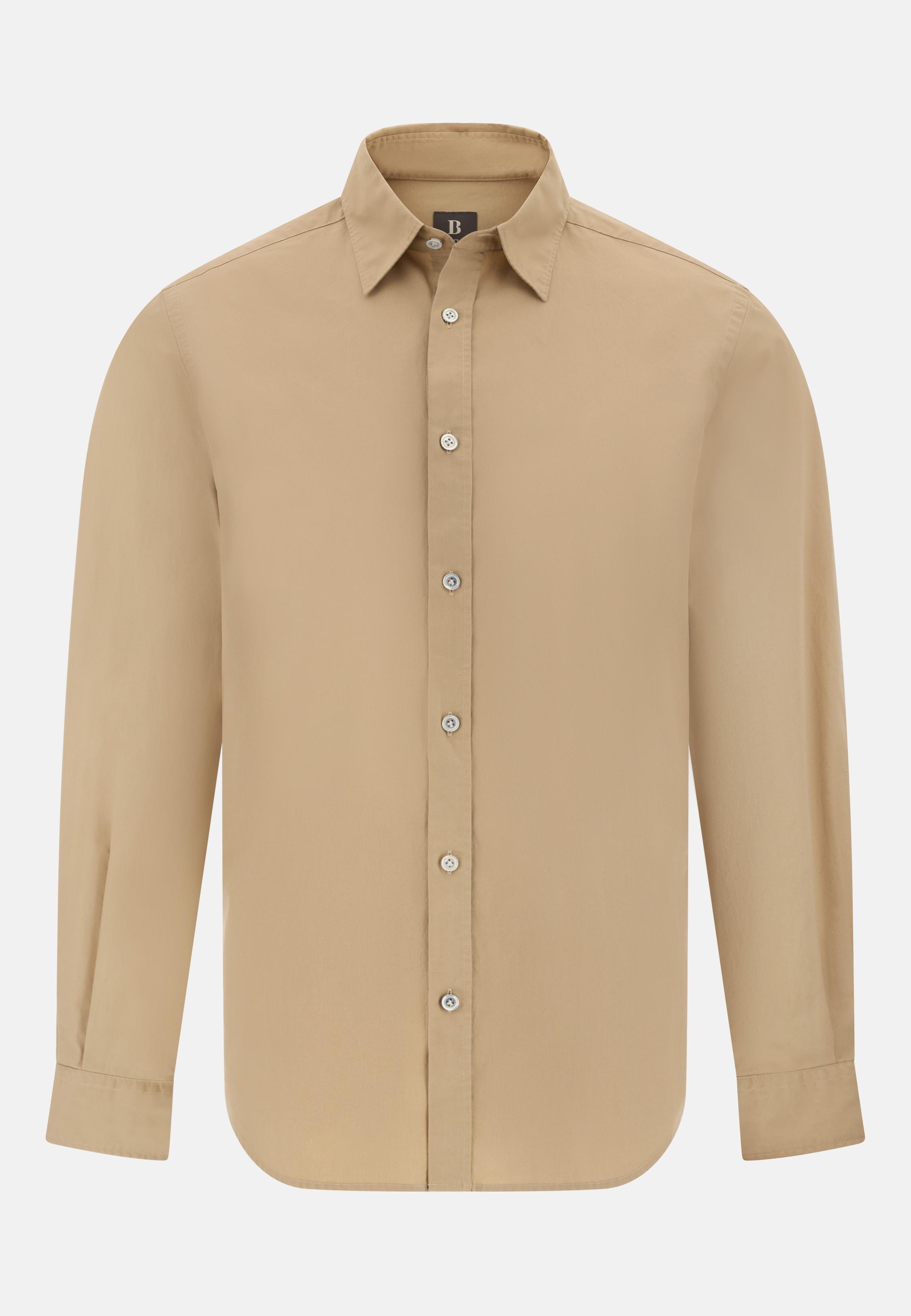 Regular Fit Cotton Poplin Shirt Beige, Beige, large image number 4