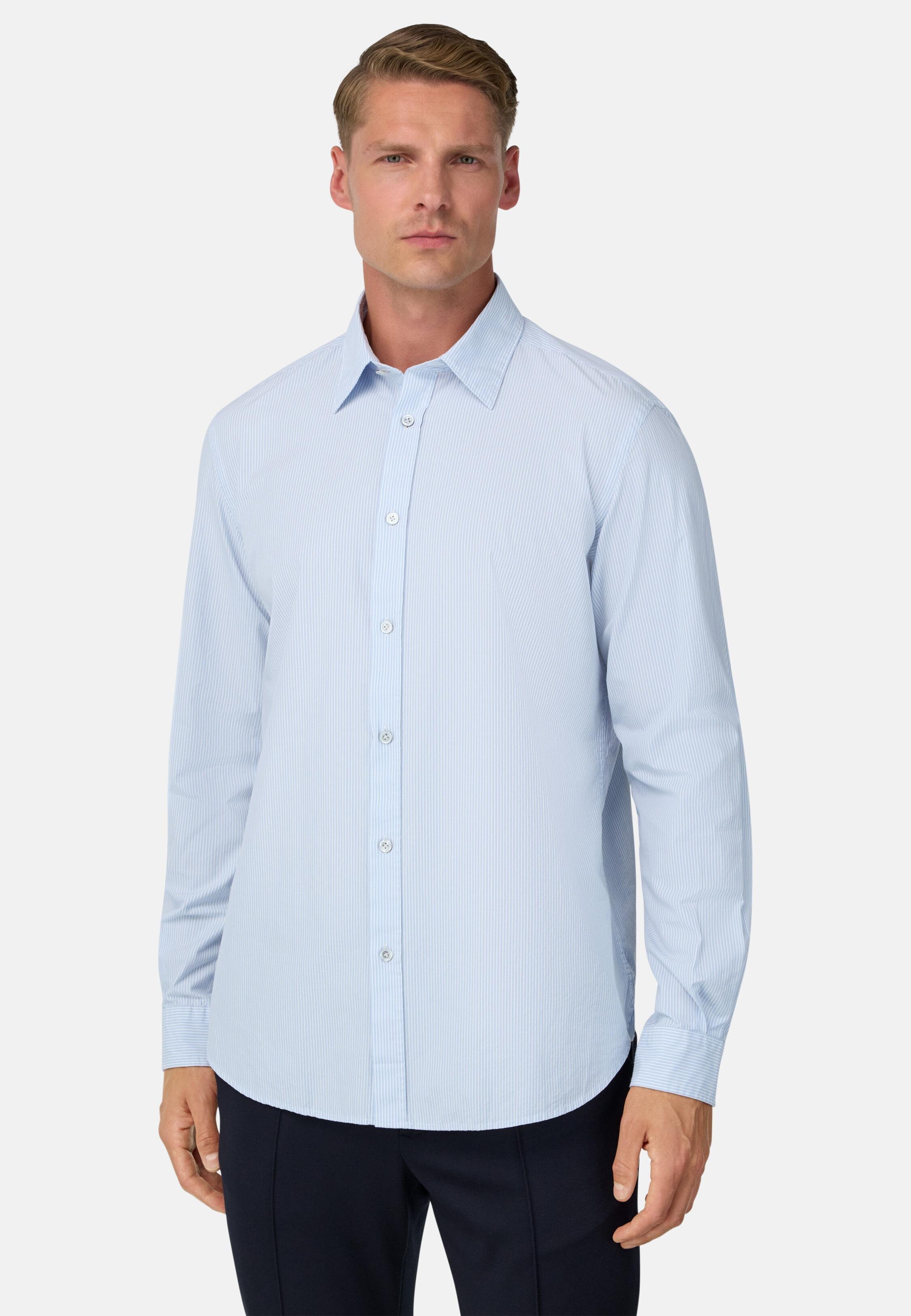 Regular Fit Cotton Poplin Shirt Blue, Light Blue, medium