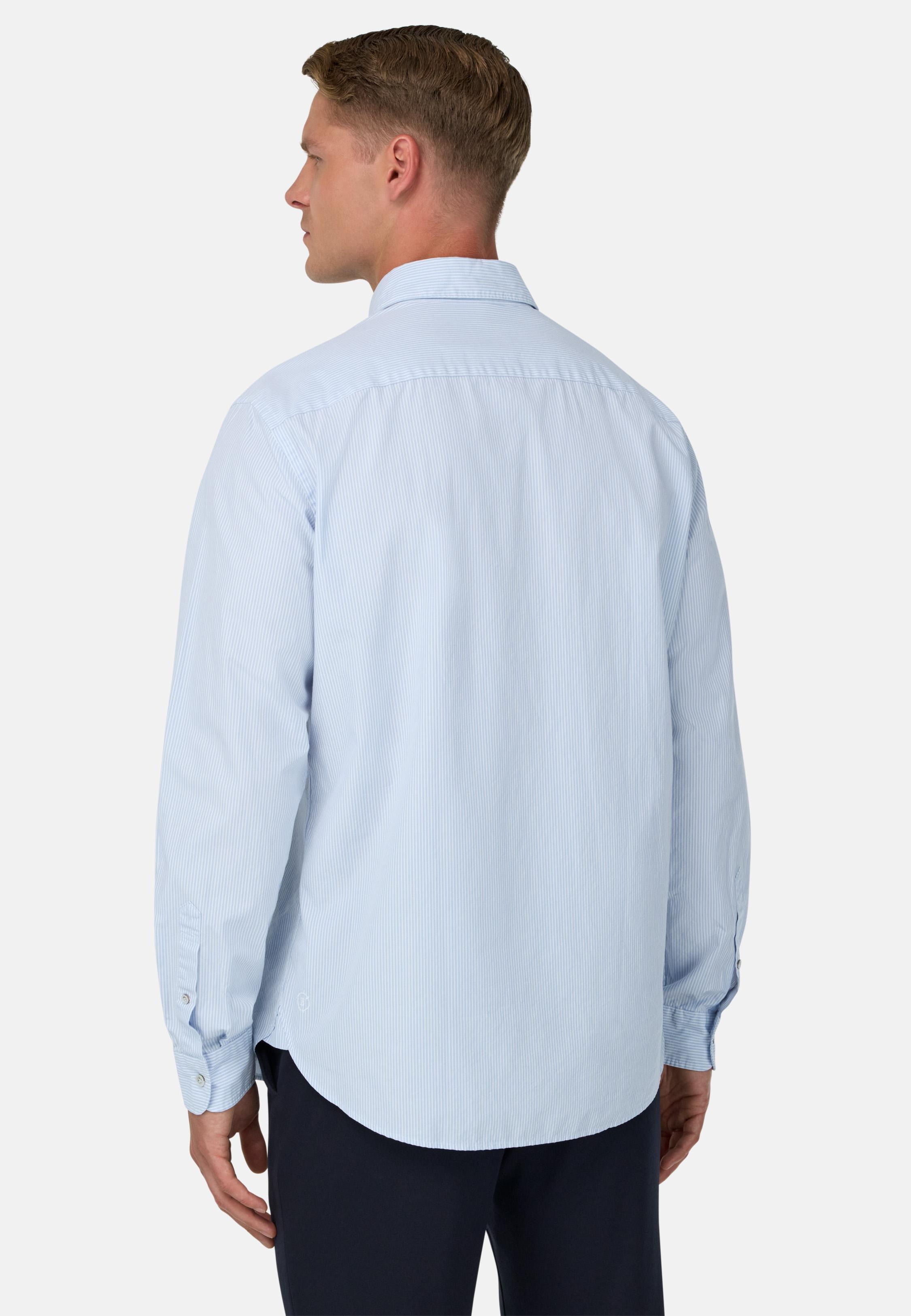 Regular Fit Cotton Poplin Shirt Blue, Light Blue, large image number 1