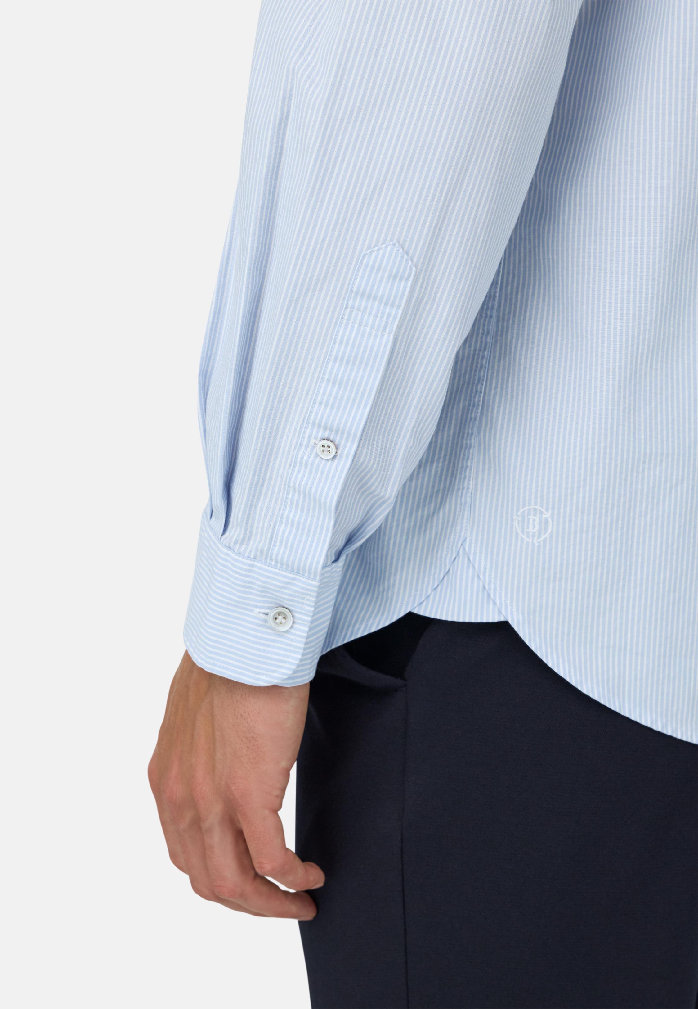 Regular Fit Cotton Poplin Shirt Blue, Light Blue, large image number 2