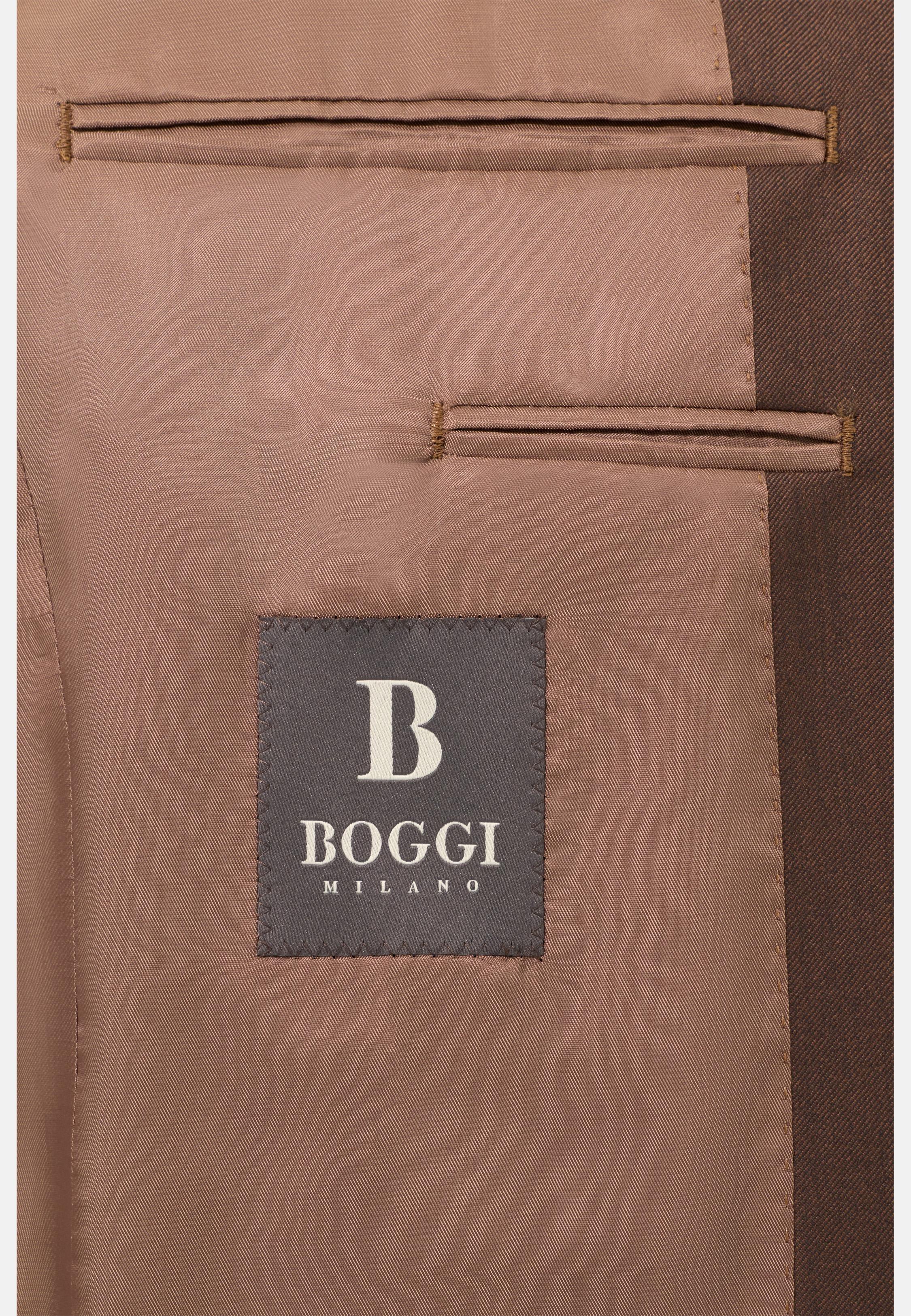 Plain Stretch Wool Suit Brown, Brown, medium