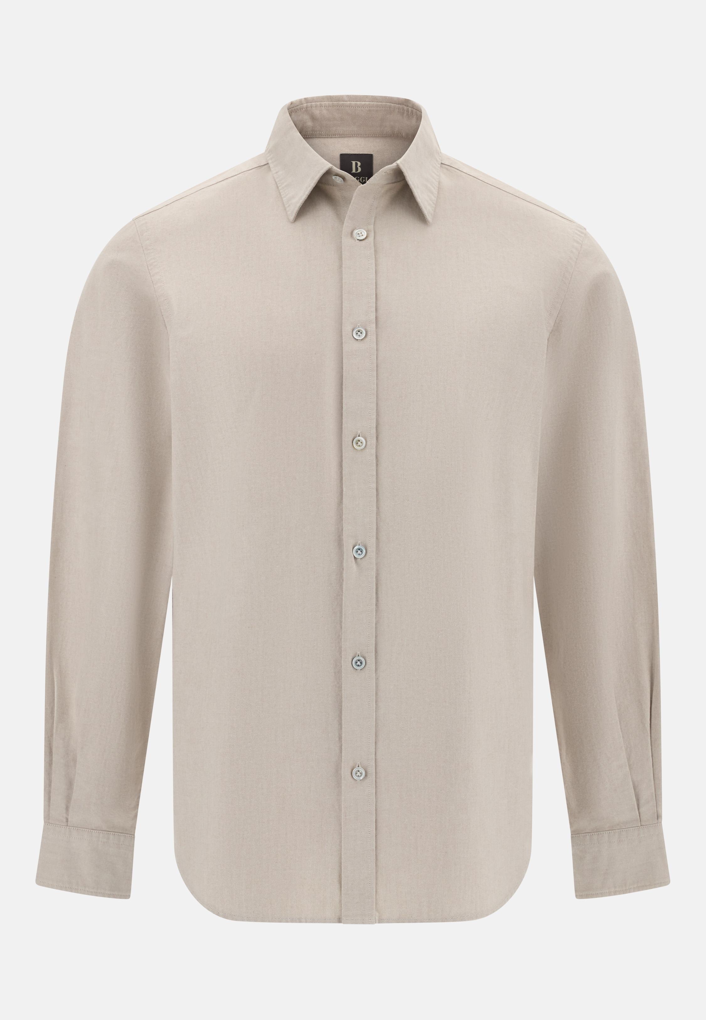 Regular Fit Oxford Cotton Shirt Beige, Beige, medium