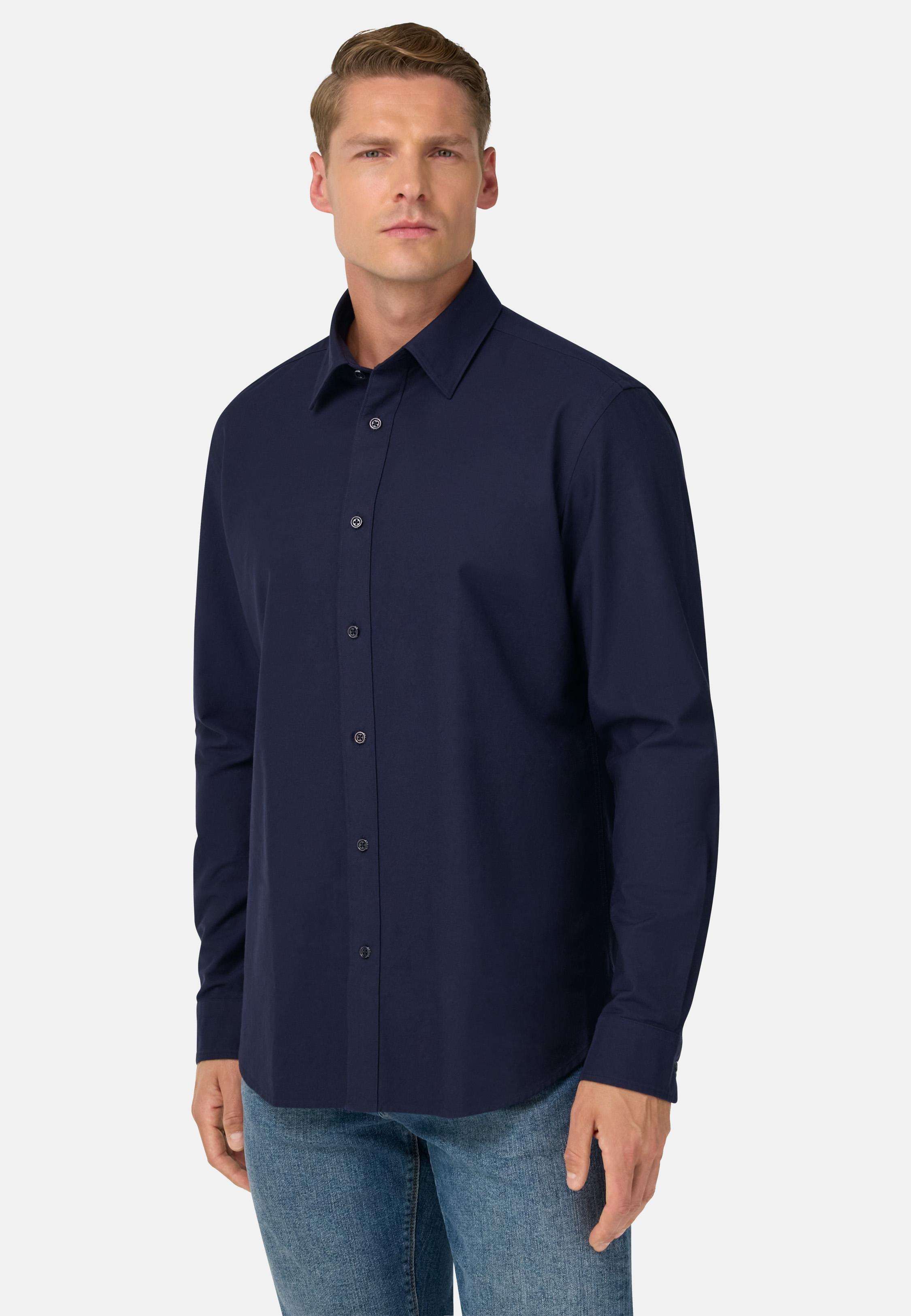 Regular Fit Oxford Cotton Shirt Blue, Navy blue, large image number 0